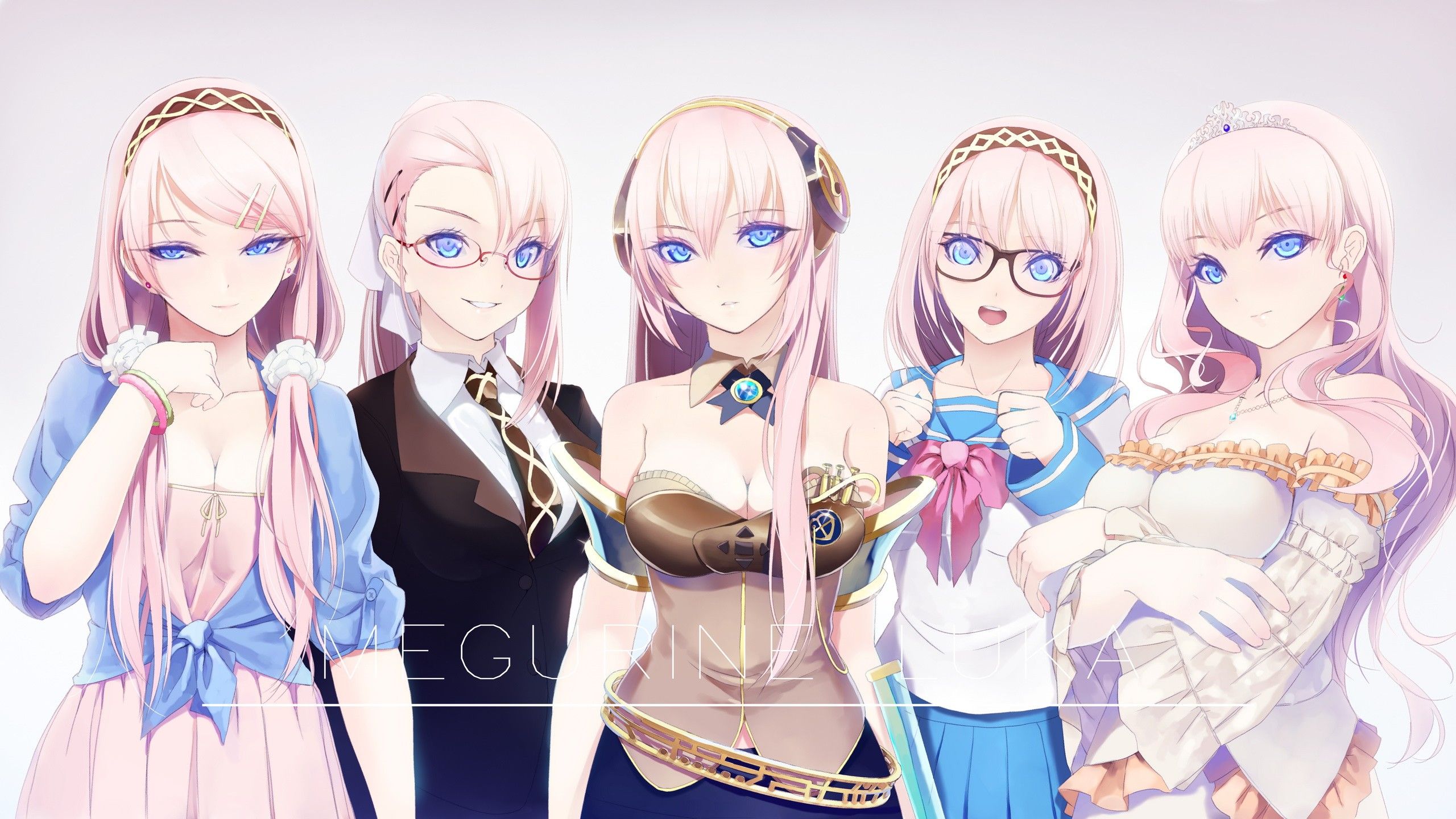 Megurine Luka, Suits, Princesses, School Uniform, Anime Girls