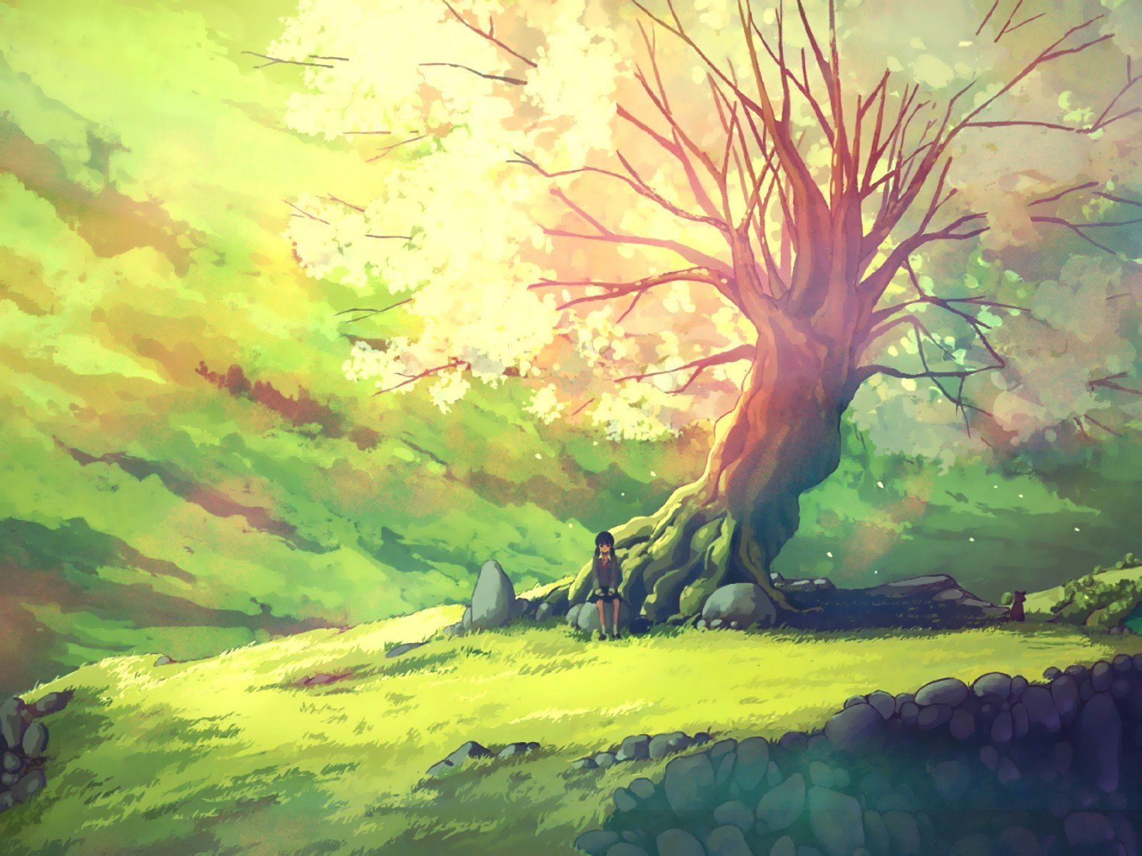 Anime Chill Green Wallpapers - Wallpaper Cave