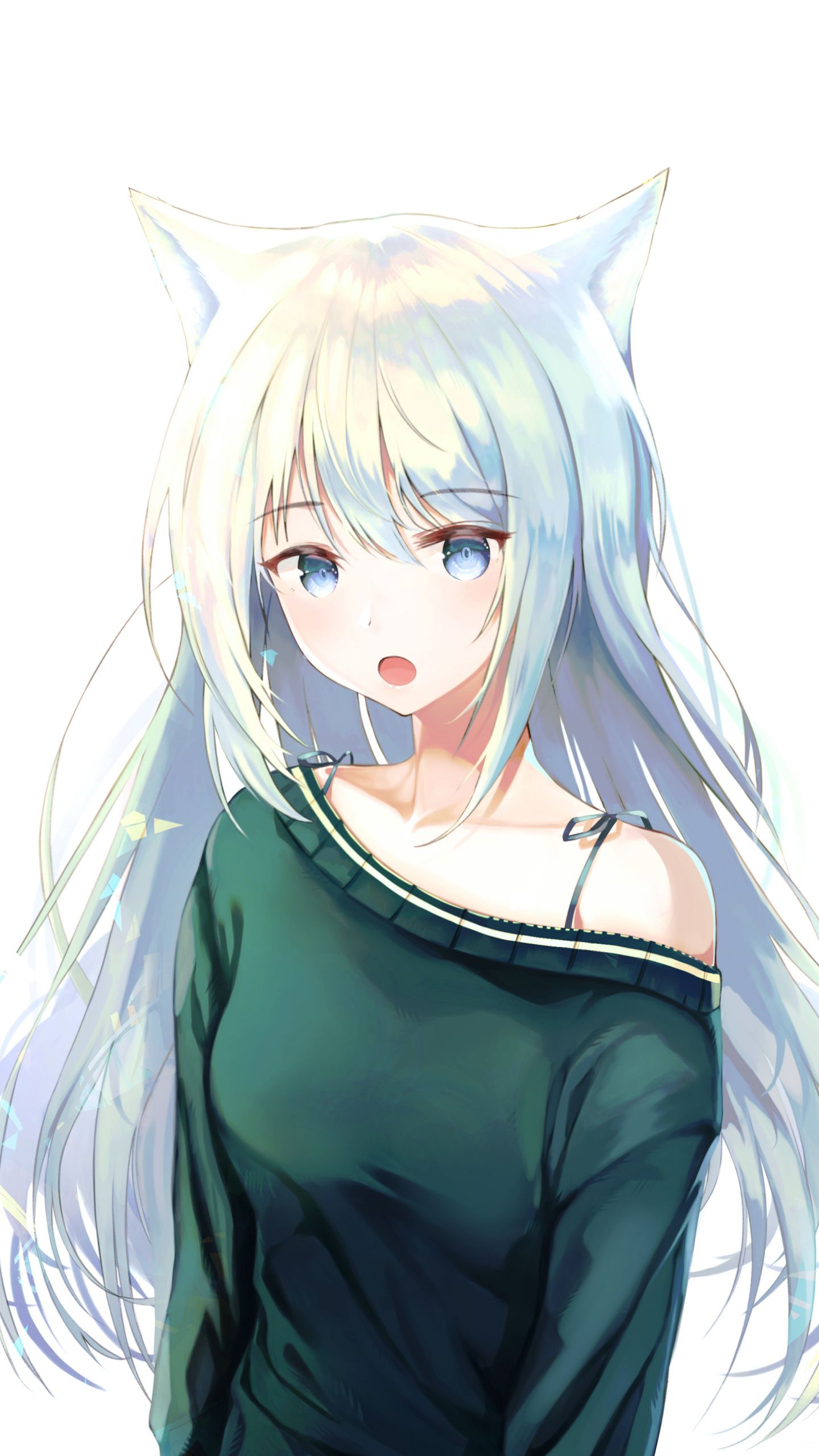 Cute Anime Girl White Hair gambar ke 7