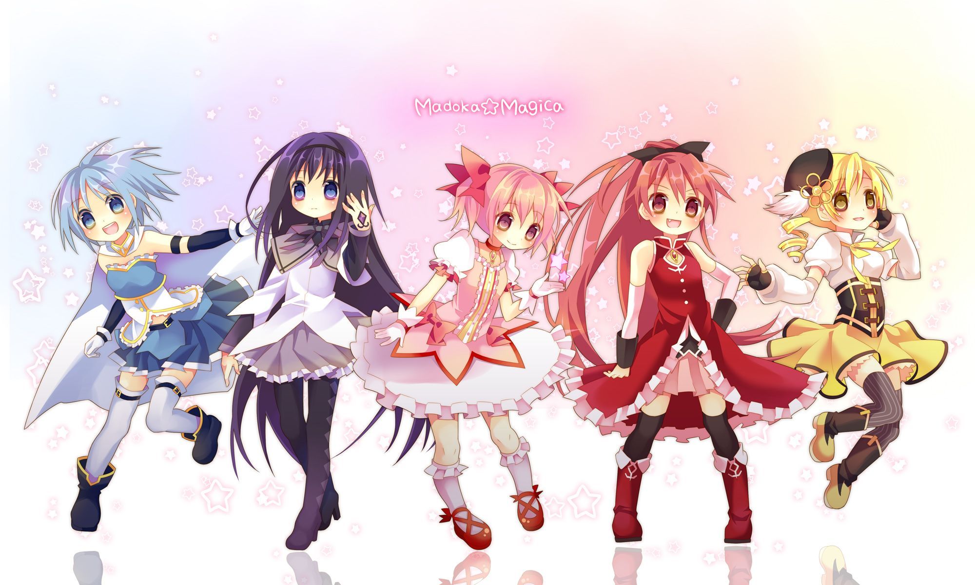 anime group of friends.. friends forever, anime, chibi, colors