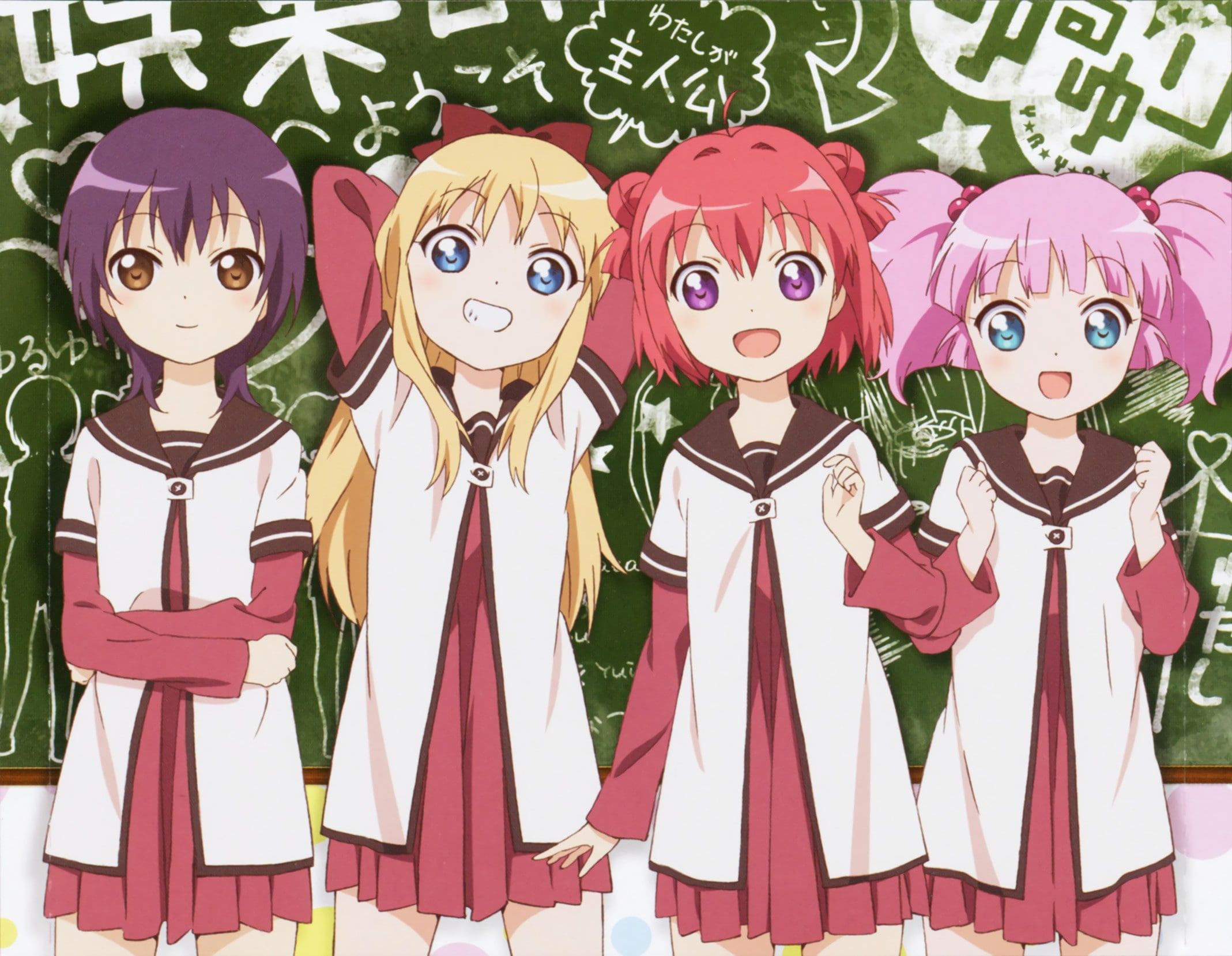 Akaza Akari, anime, Anime Girls, Funami Yui, Group of Anime Girls
