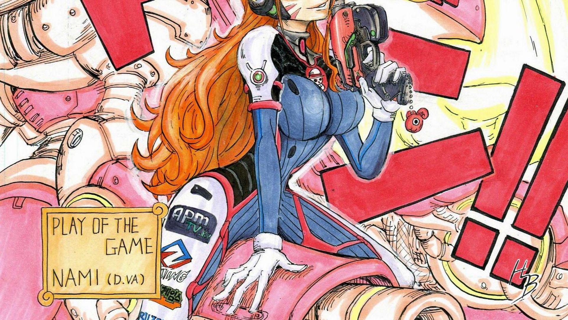 Misc Wallpaper 002 Aurora, Emma Stone, One Piece x Overwatch