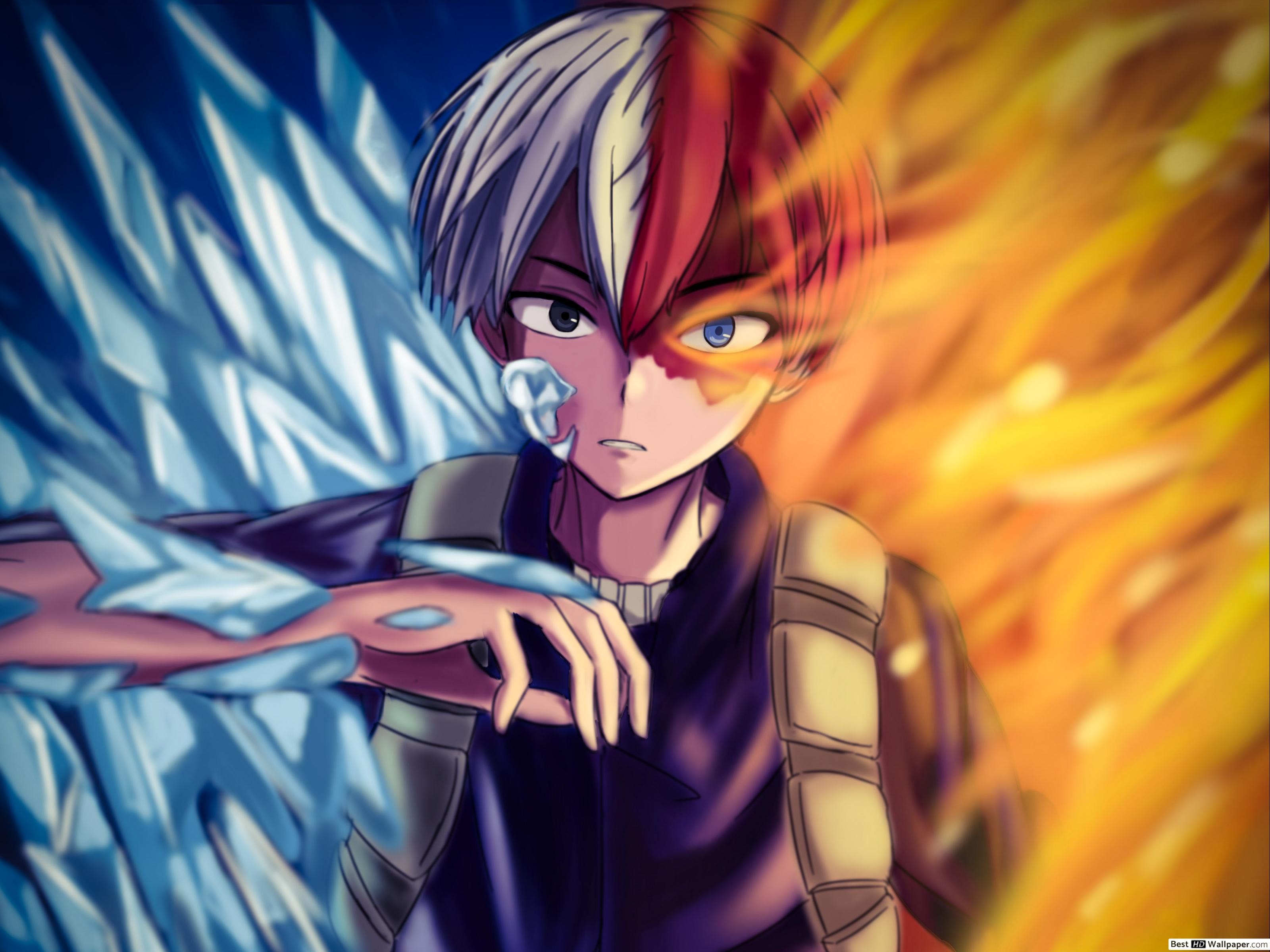 My Hero Academia Todoroki (Fire & Ice) HD wallpaper download