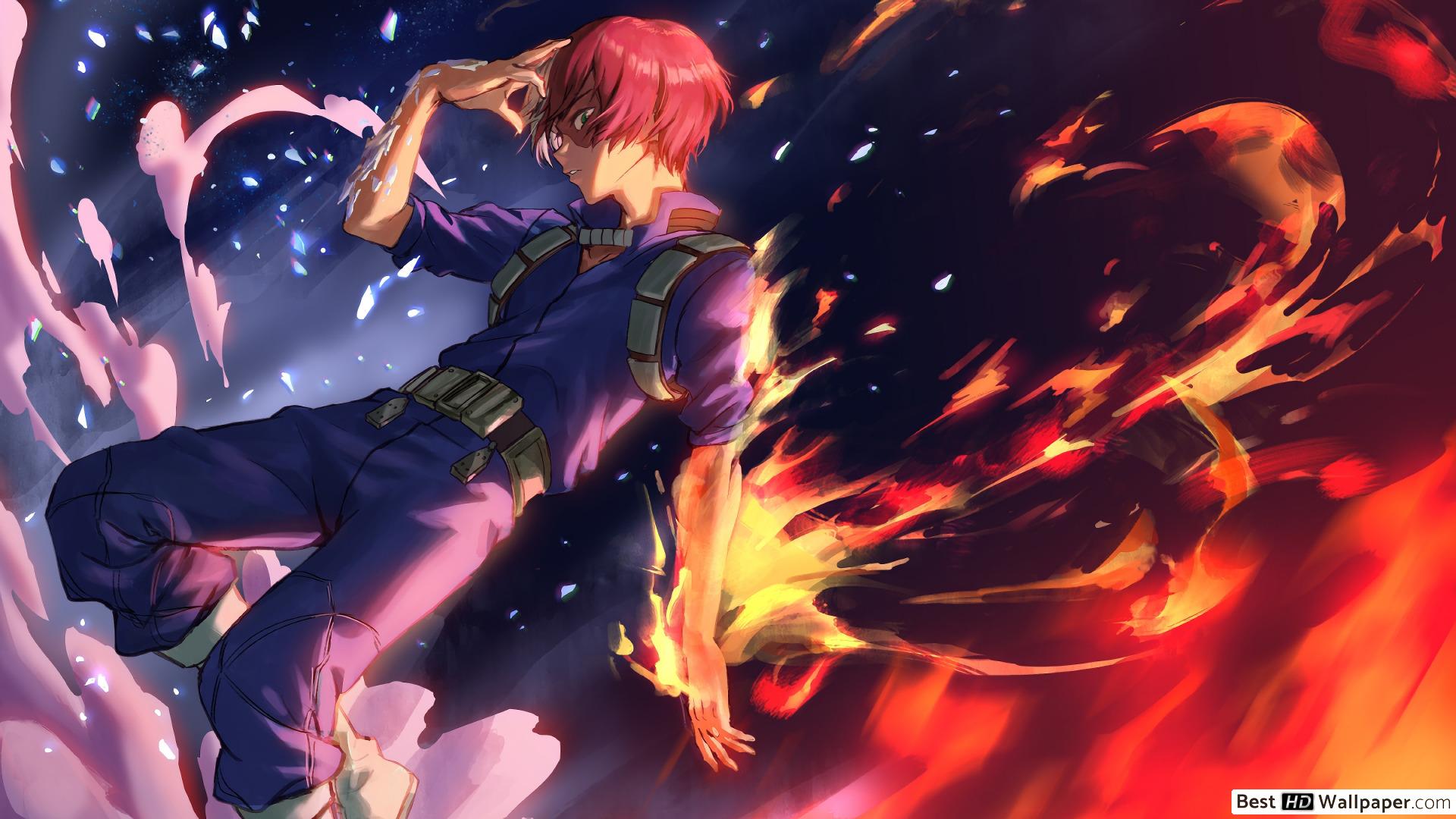 My Hero Academia Todoroki Fire HD wallpaper download