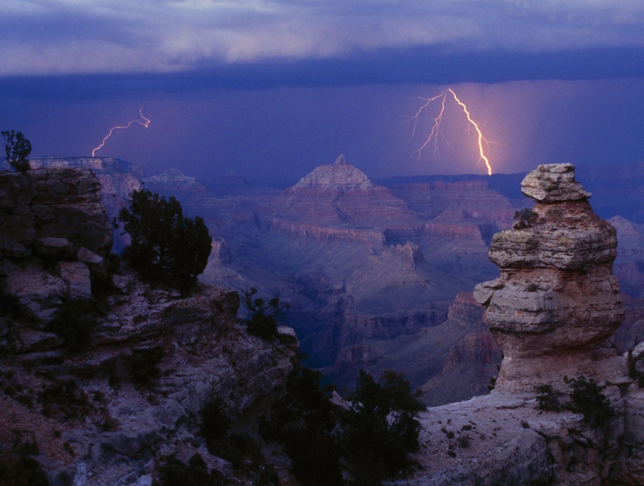 Grand Canyon Lightning Storm #Wallpaper. Lightning storm