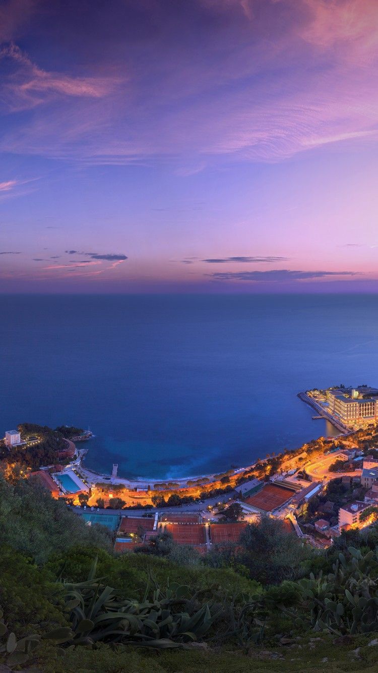 Monaco Purple Clouds Sunset iPhone 6