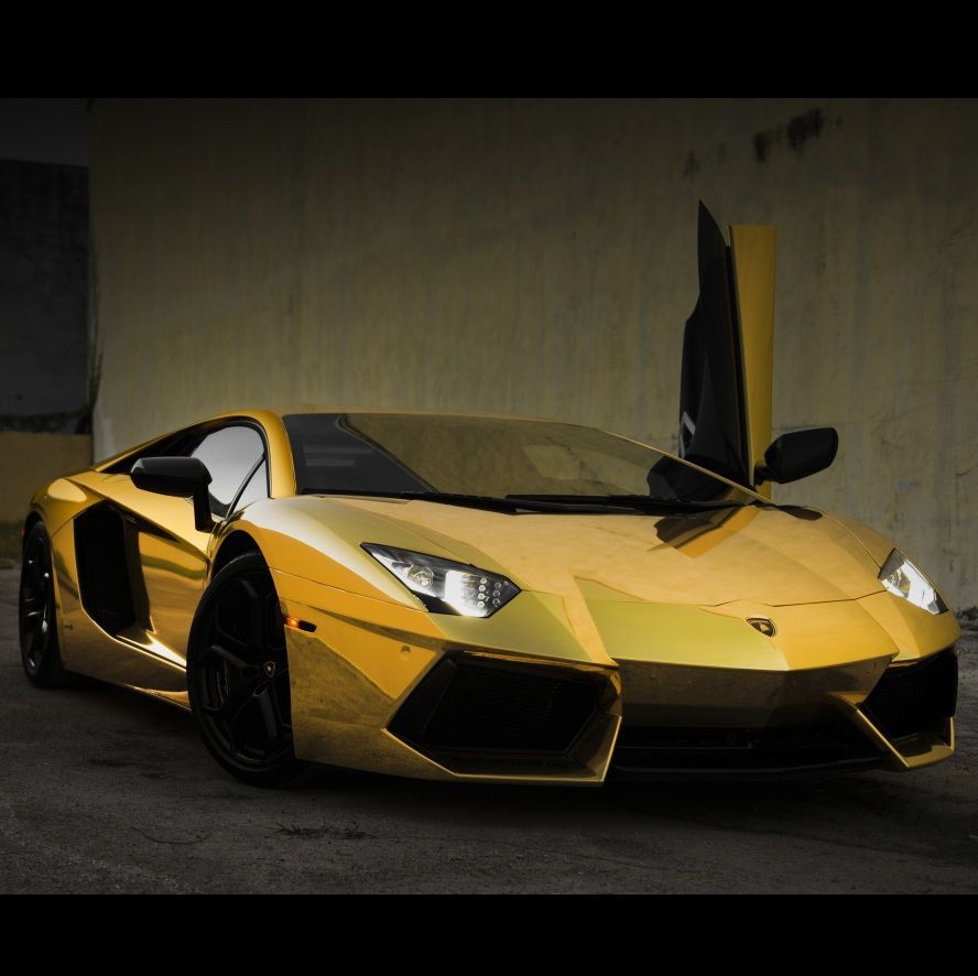 Gold Plated Lamborghini Aventador. Cars. Gold lamborghini