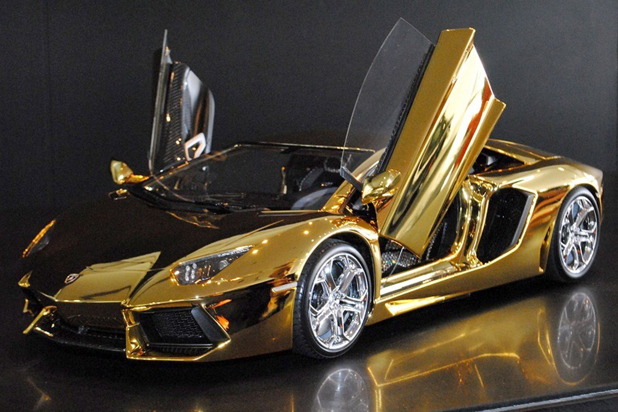 A solid gold Lamborghini and 6 other supercars