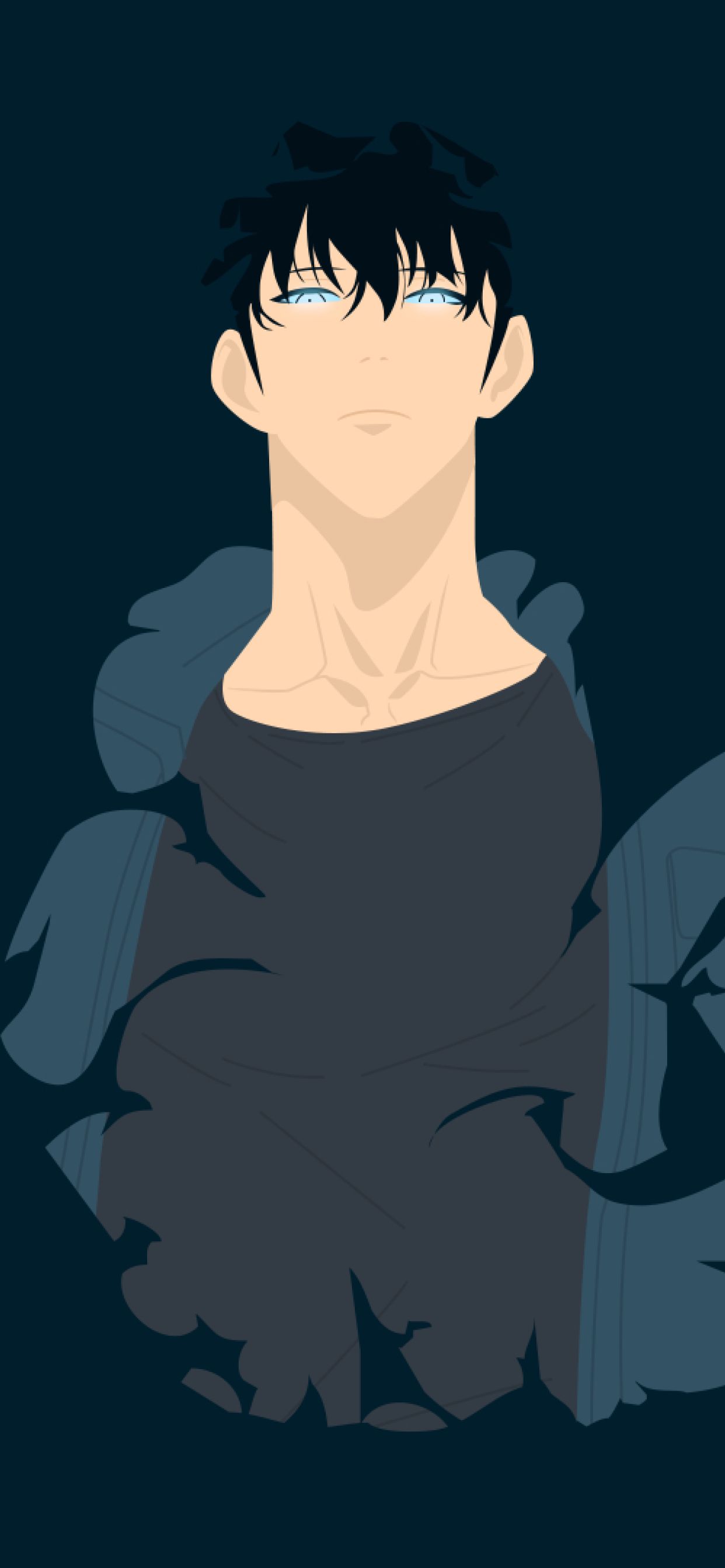 Sung Jin Woo Minimalist IPhone XS MAX Wallpaper, HD