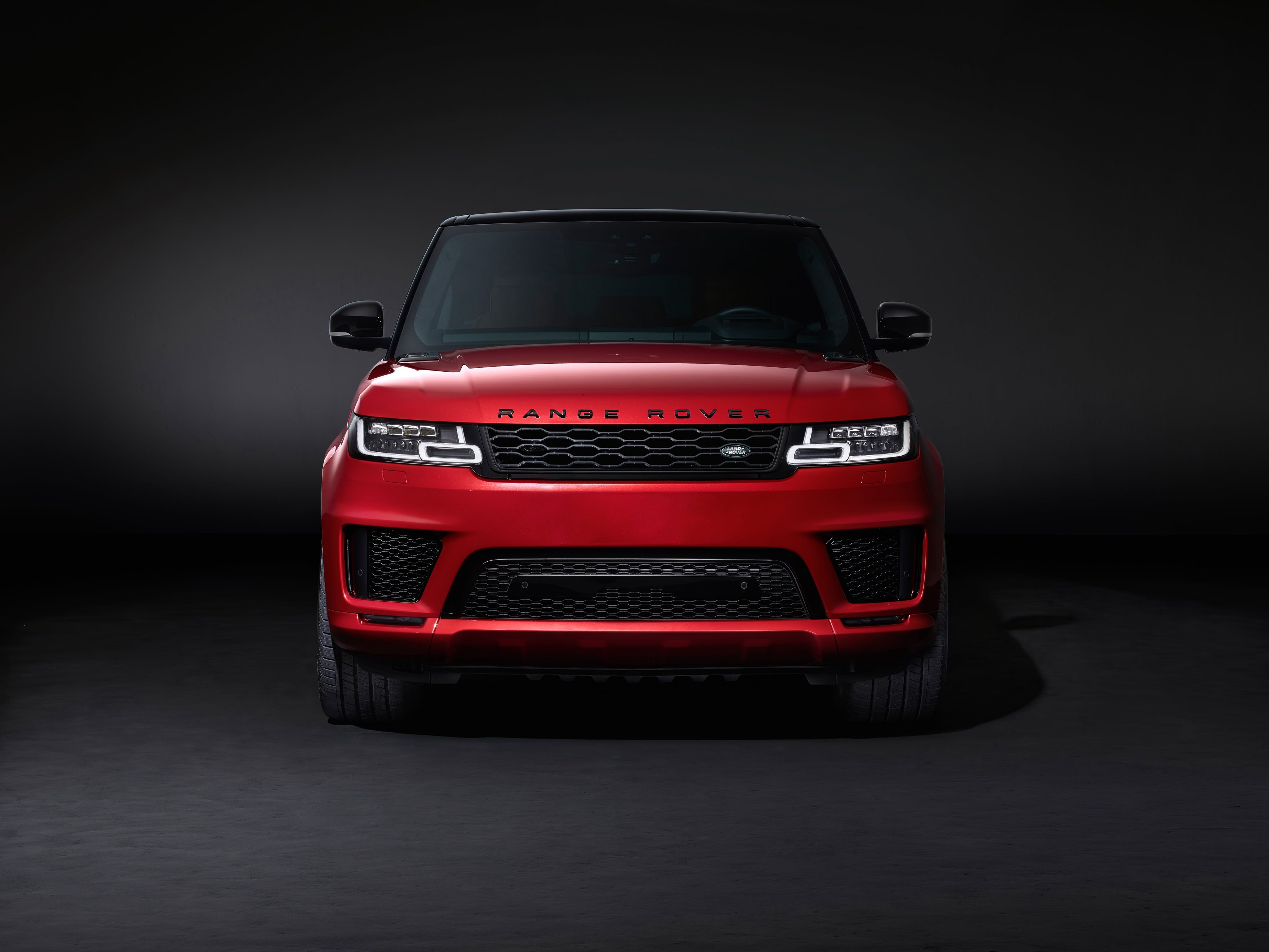 Red Land Rover Range Rover HD wallpaper