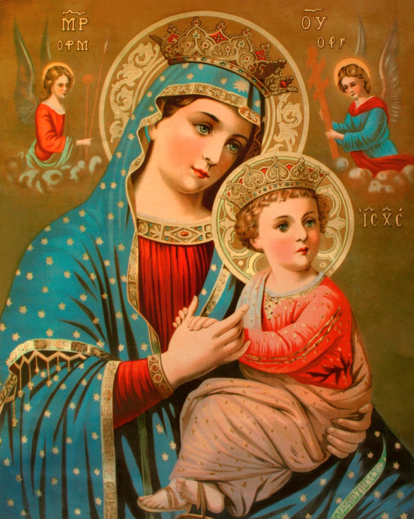 Mary And Jesus Orthodox, Download Wallpaper