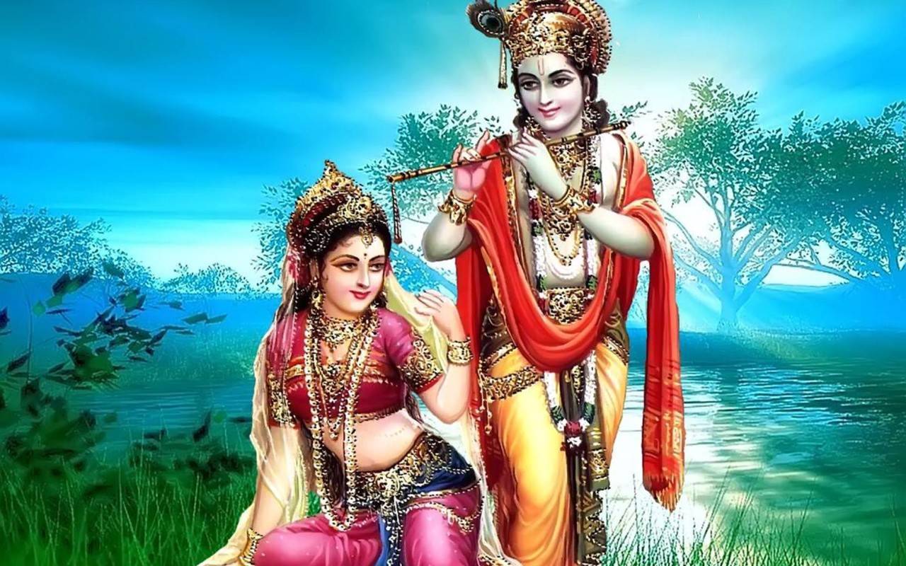 Lord Krishna With Radha Rani Wallpapers Wide Hd Wallpapers