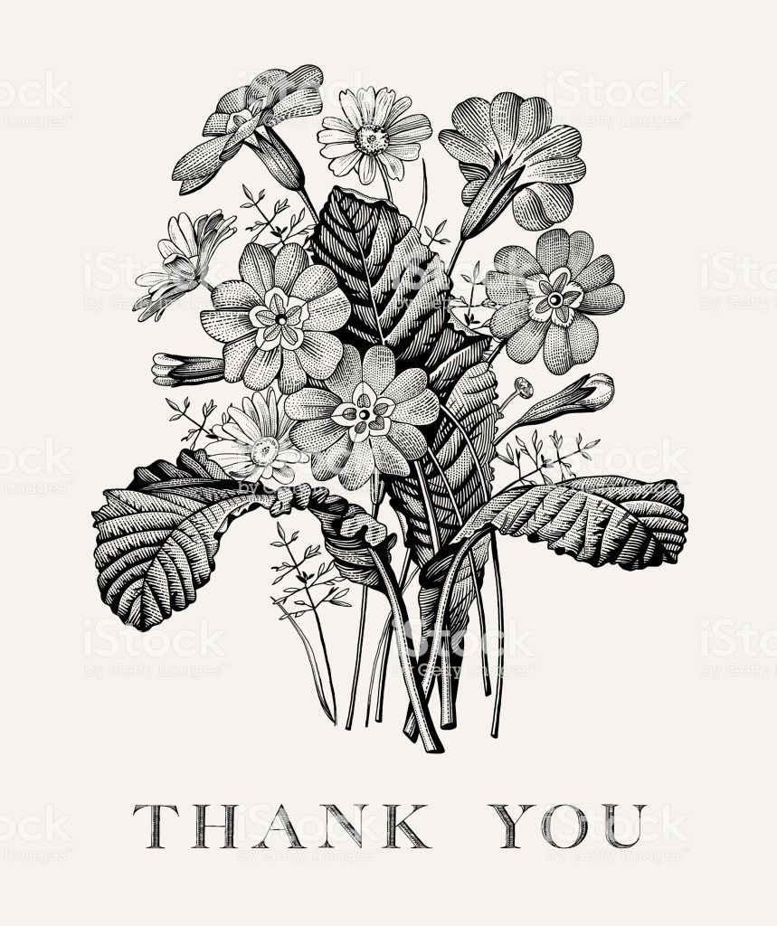 Wedding Marriage Thanks Invitation Bouquet Beautiful Blooming