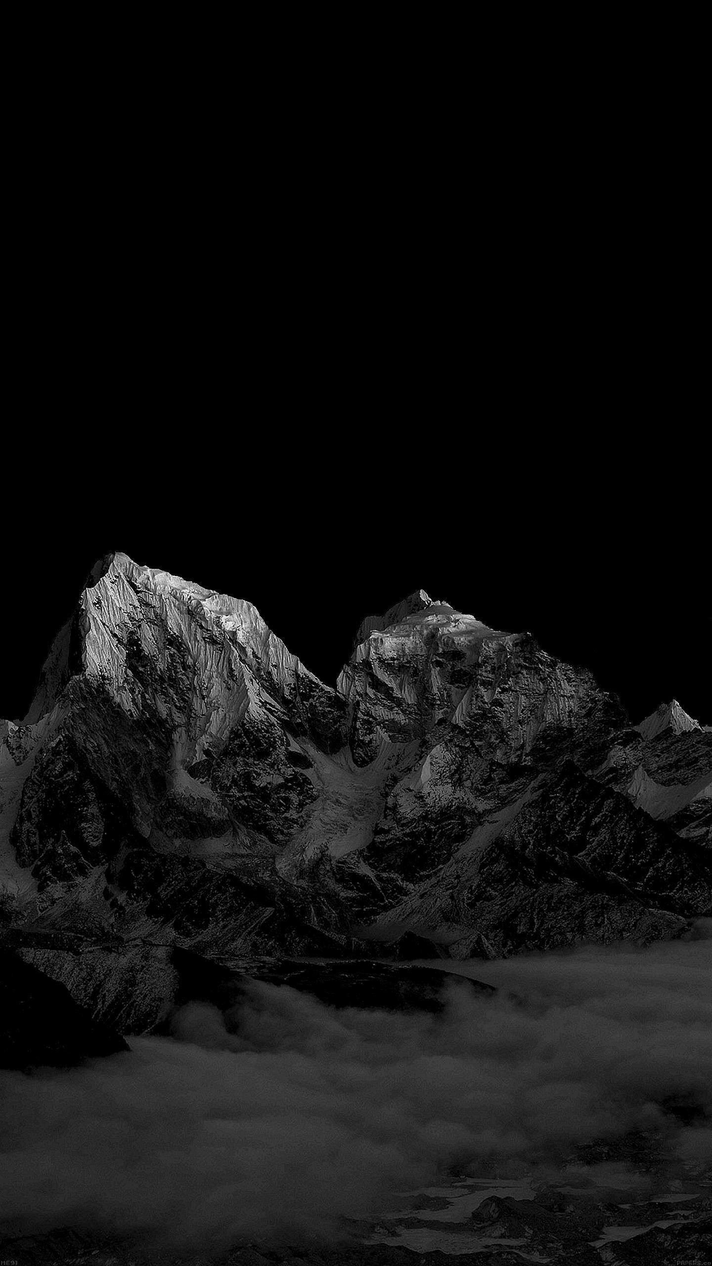 1440x Amoled Pure Black Mountains Data Id 206243 iPhone