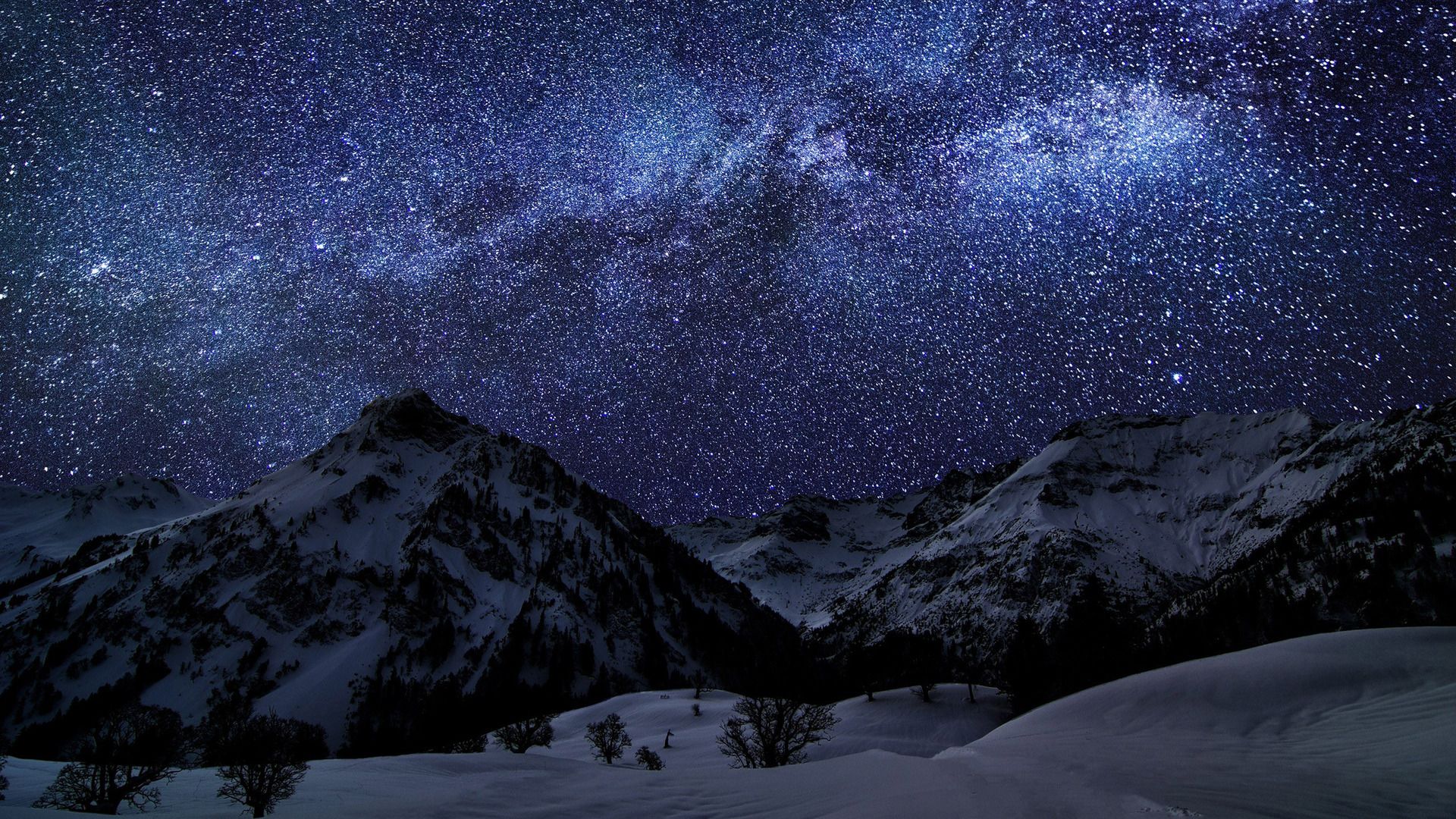Free download Milky Way above the mountains Wallpaper 6948