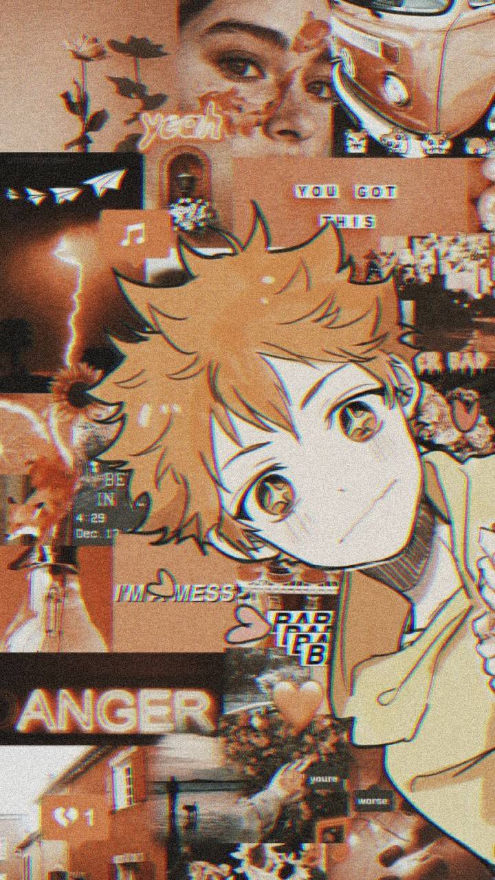 Aesthetic Orange Anime Wallpaper