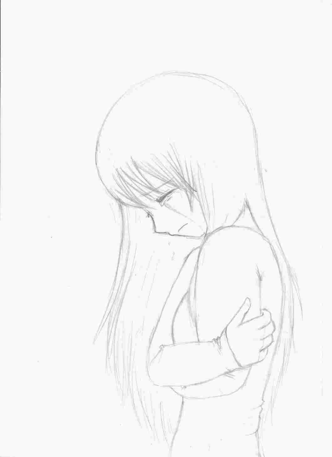 Couple Sketch Anime Sads Wallpapers - Wallpaper Cave