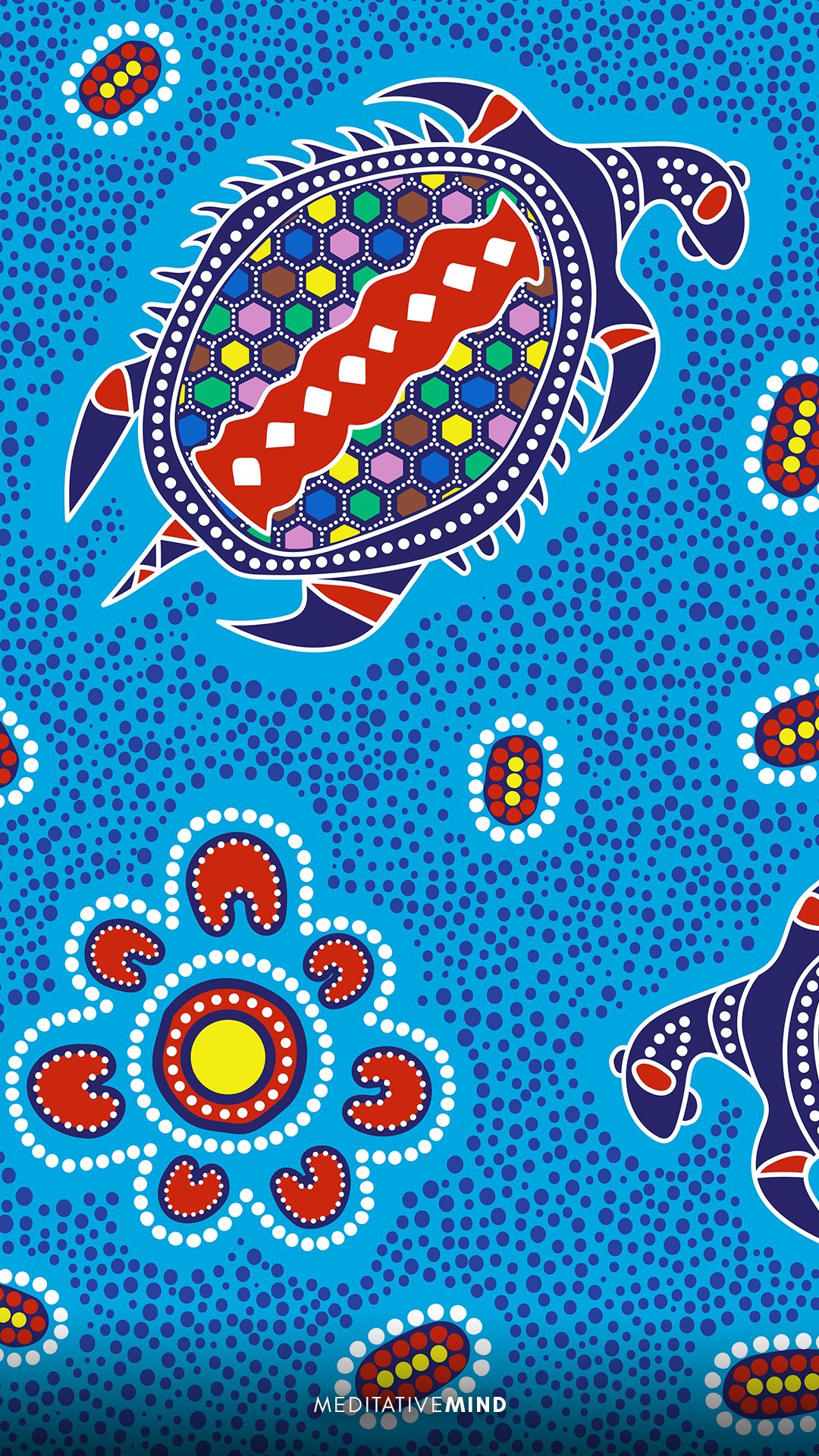 Amazingly Beautiful Aboriginal Dot Art Wallpaper + Indigenous Drum Music
