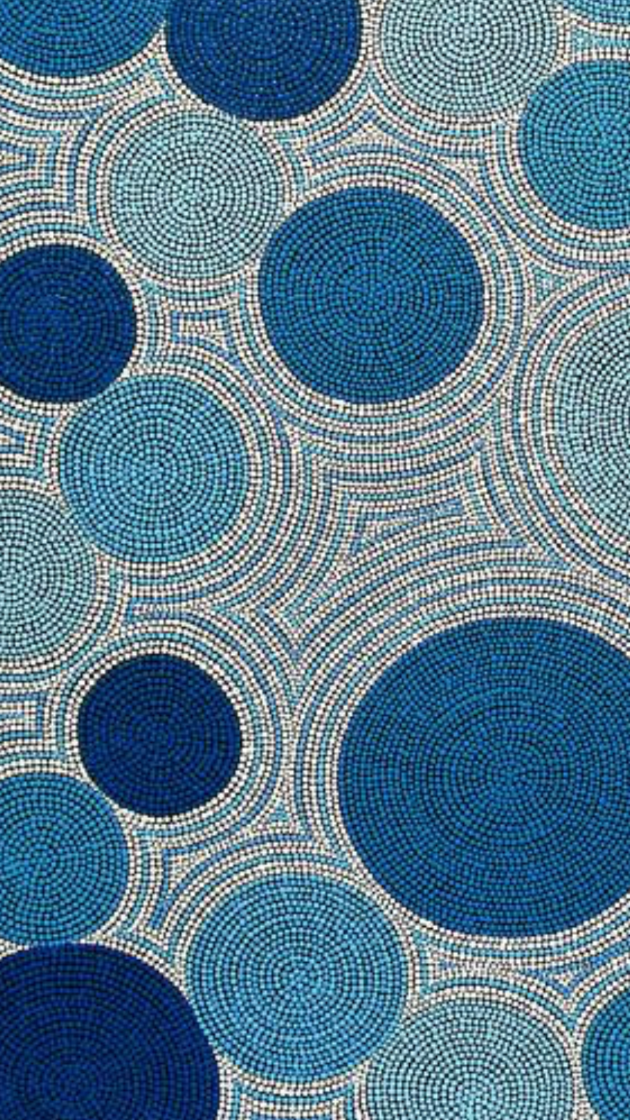 I Love Blues. Mosaic drawing, Aboriginal
