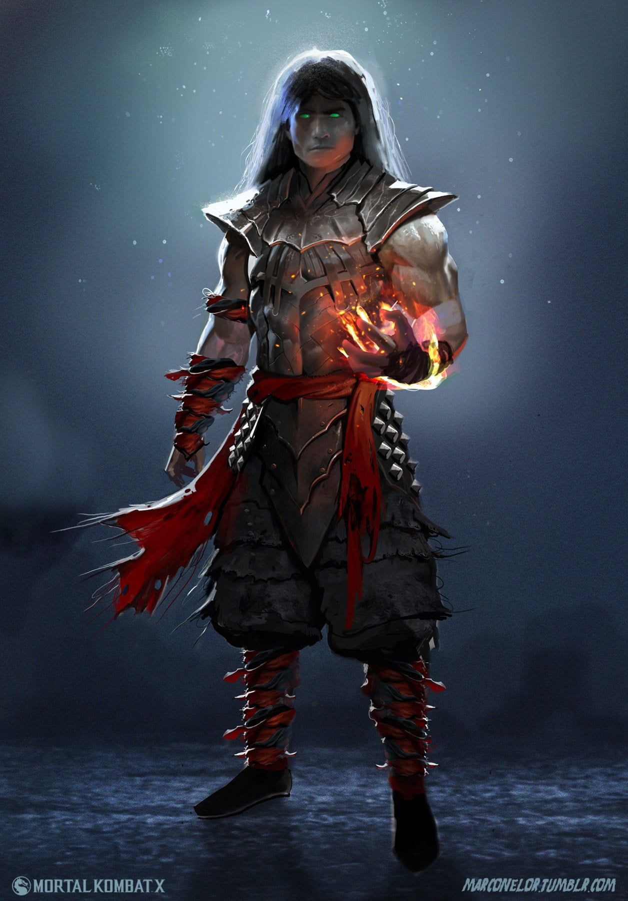 Mortal Kombat Liu Kang, Mortal Kombat X, concept art, digital art