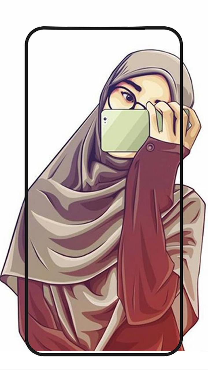 Hijab muslima Wallpaper cartoon for Android