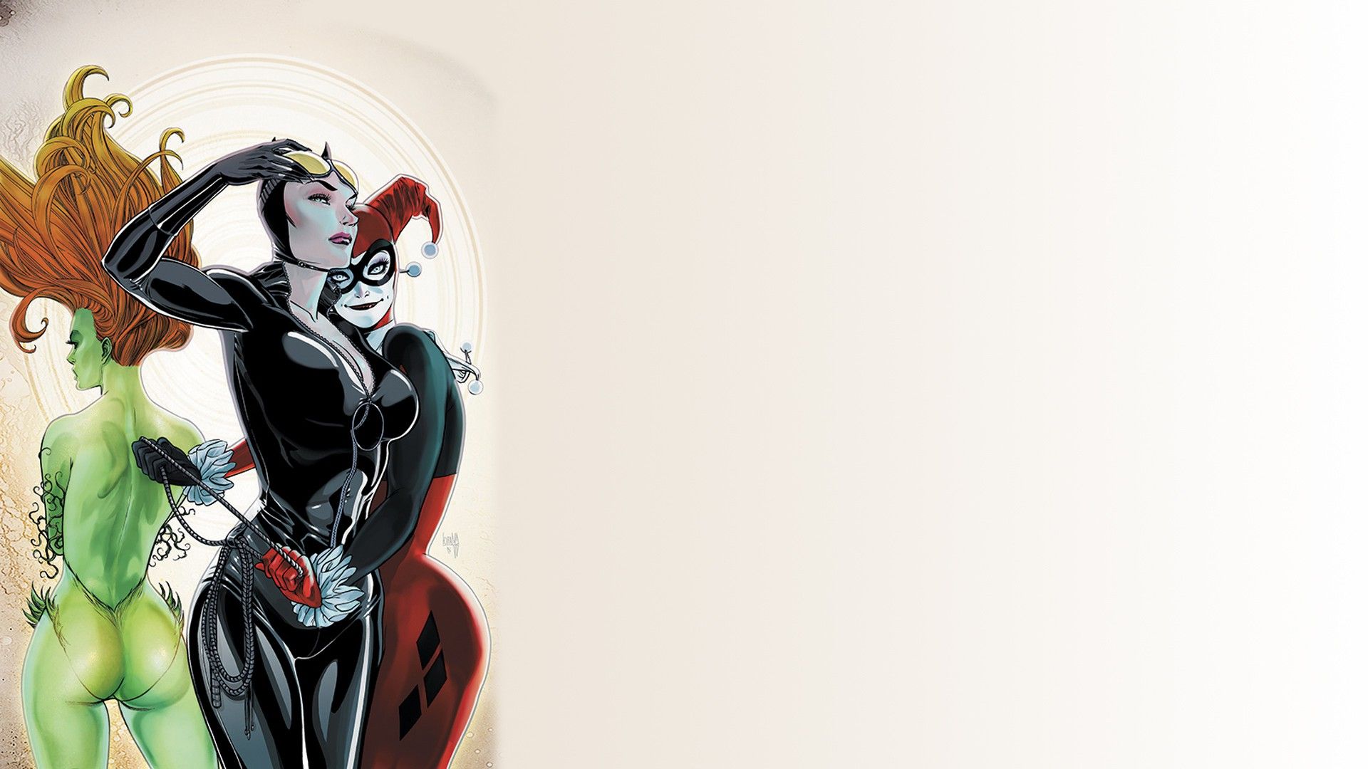 comics, Harley Quinn, Catwoman, Poison Ivy Wallpaper HD / Desktop