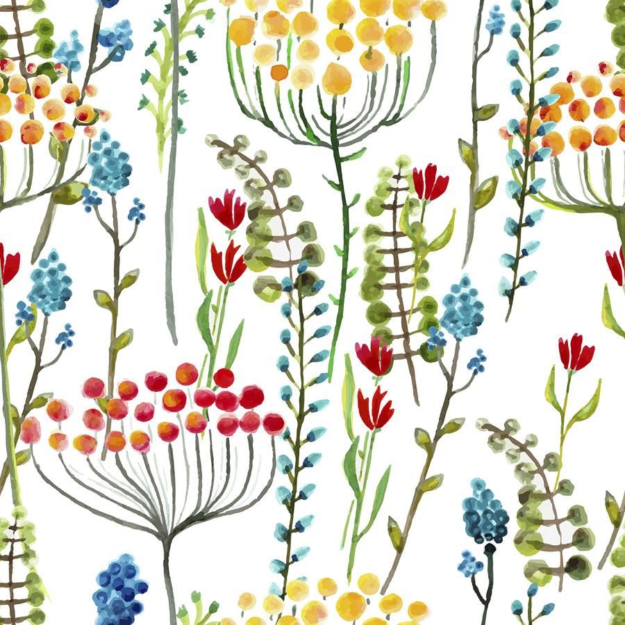 Spring Fields. Removable Peel and Stick Wallpaper