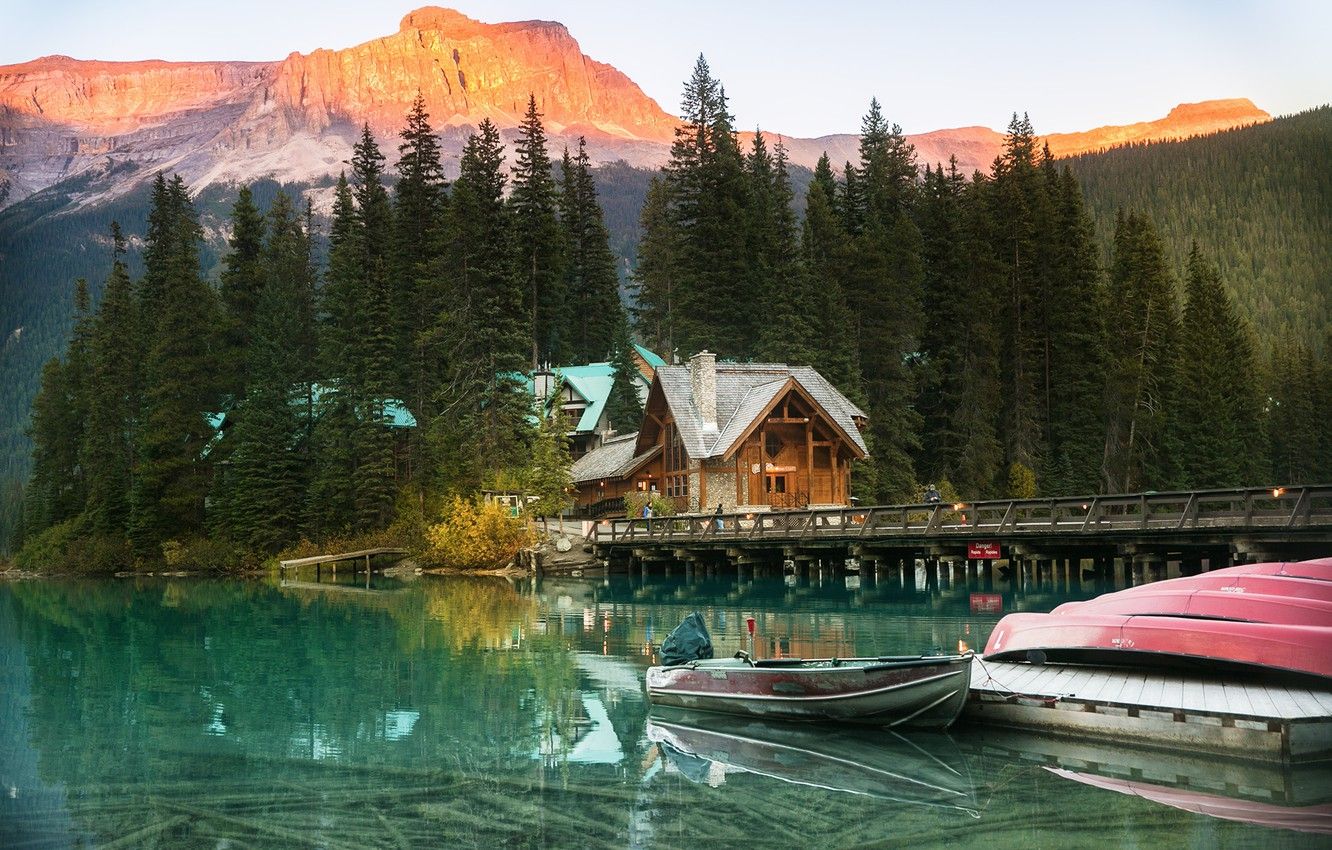 Wallpaper house, lake, people, pier, cottage, Evgeny image for desktop, section пейзажи