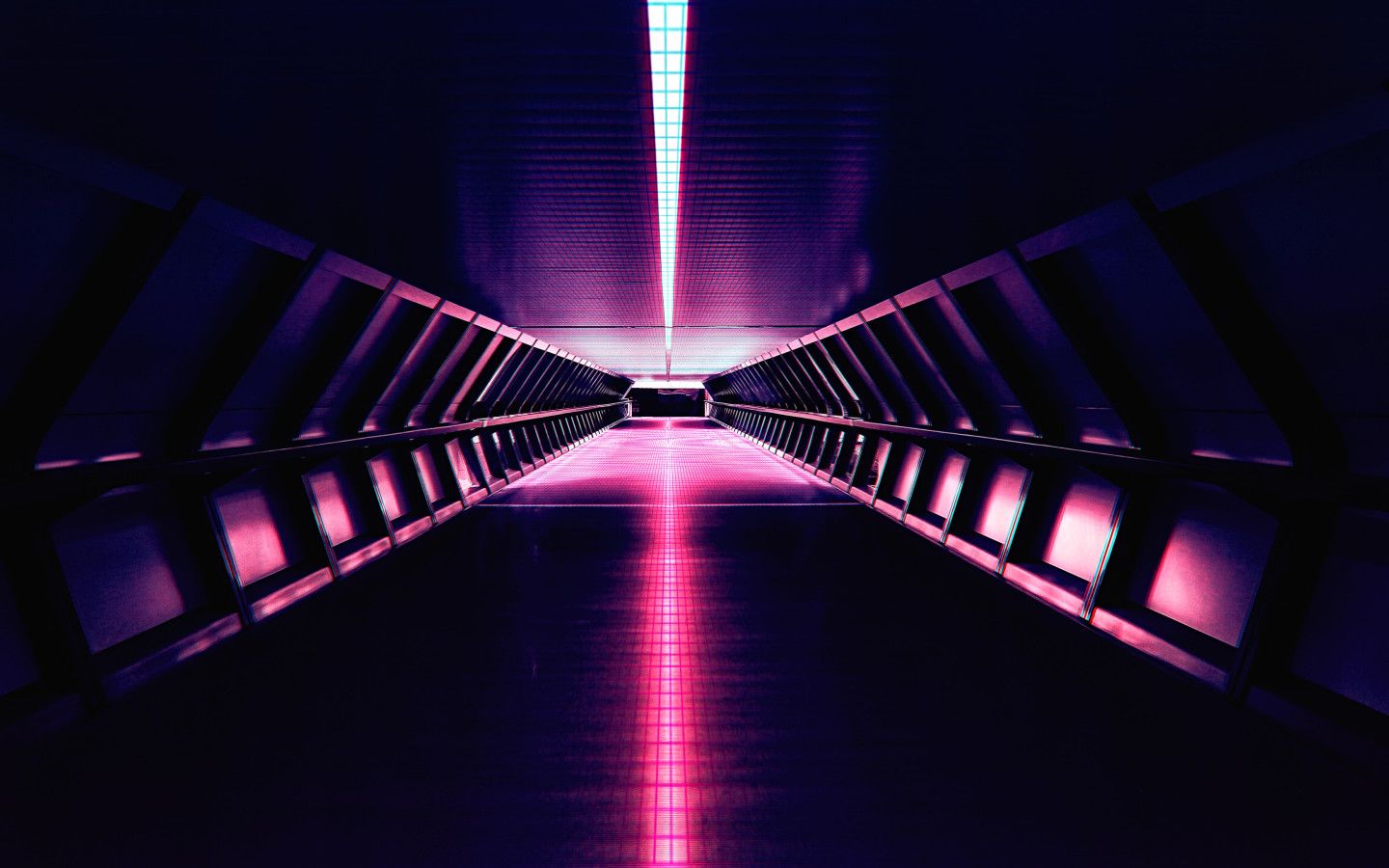 Synthwave Aesthetic Corridor 4k 1440x900 Resolution HD 4k Wallpaper, Image, Background, Photo and Picture