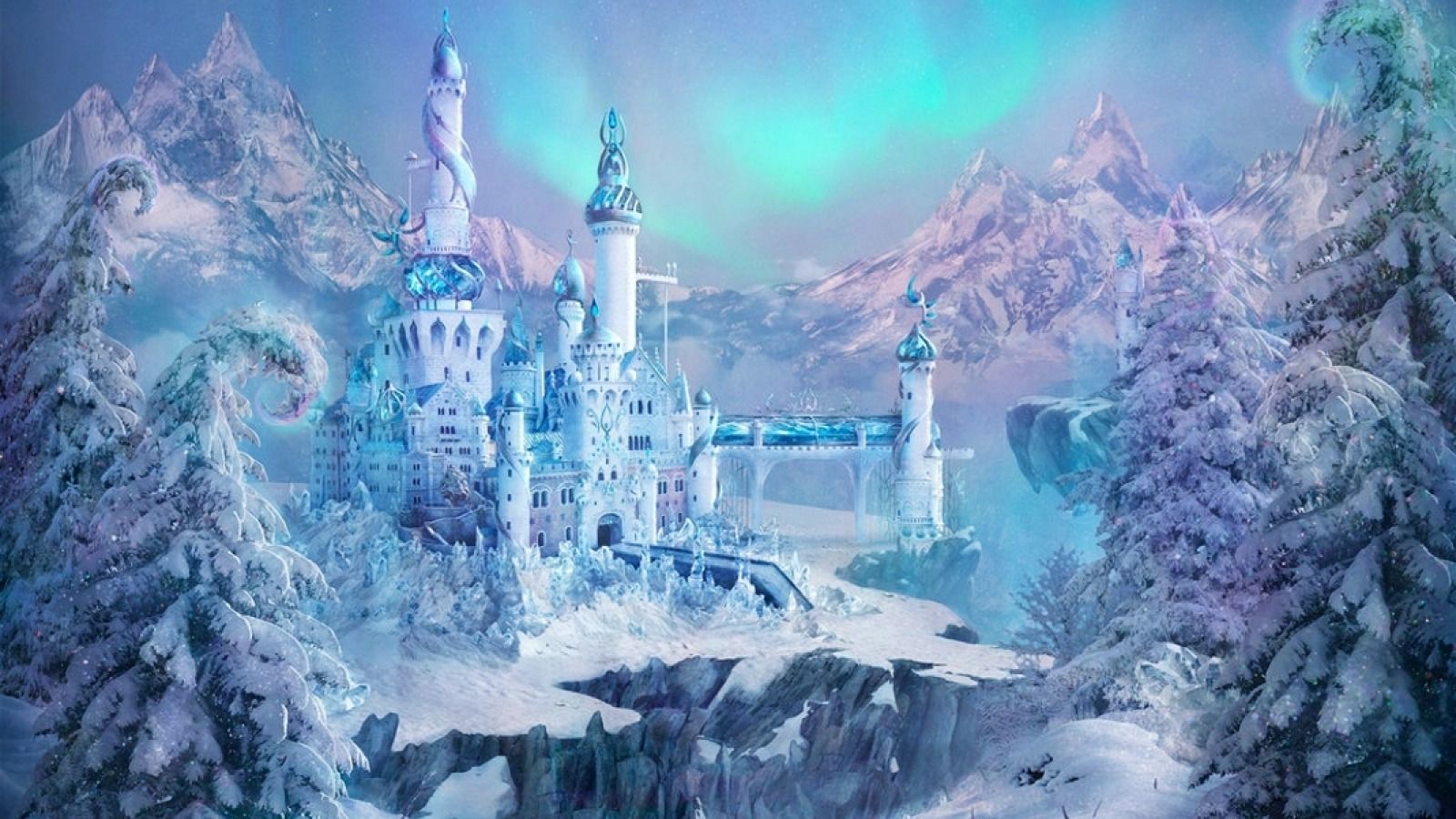Frozen Ice Castle Wallpaper