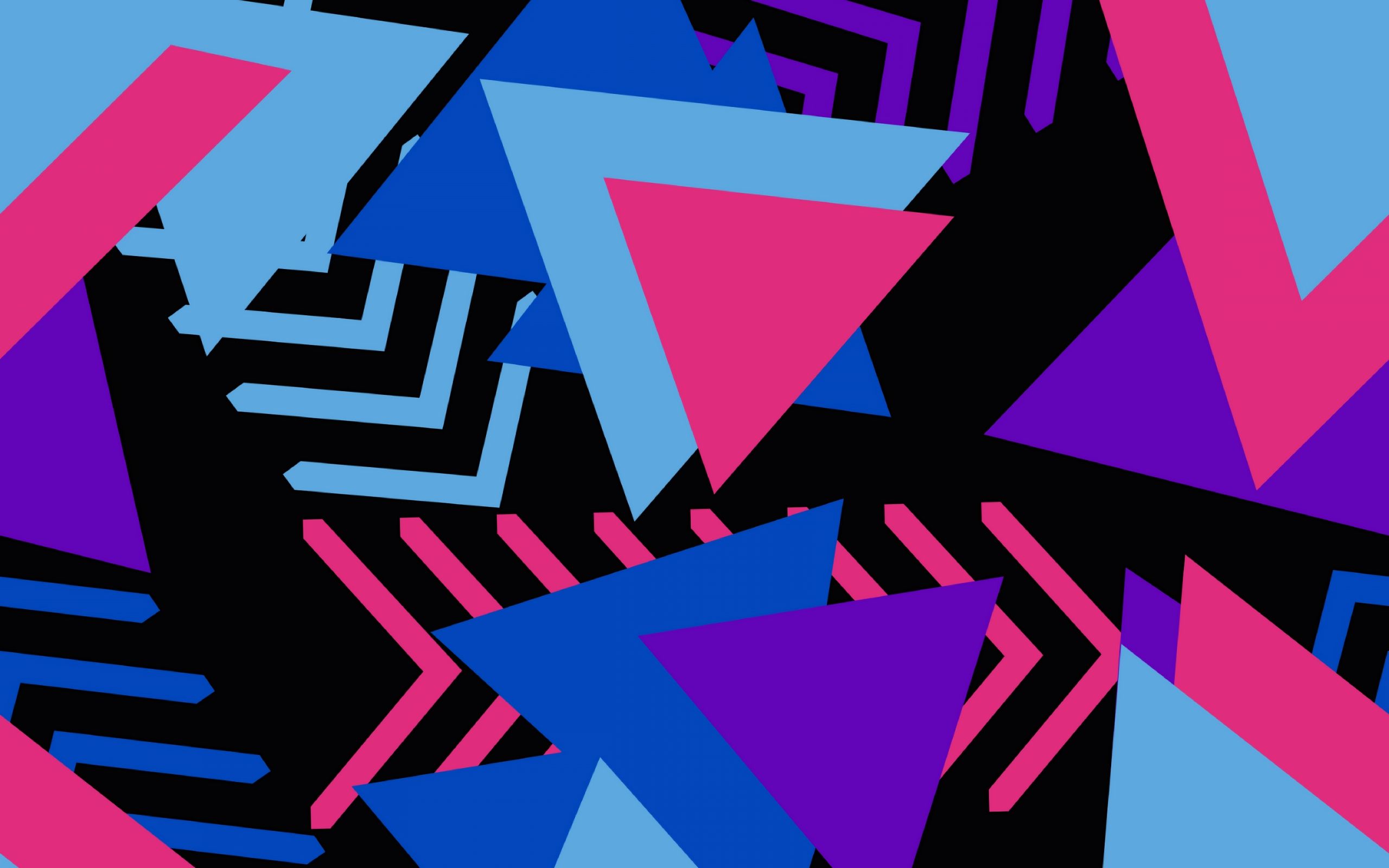 Download wallpaper 2560x1600 triangles, triangle, colorful