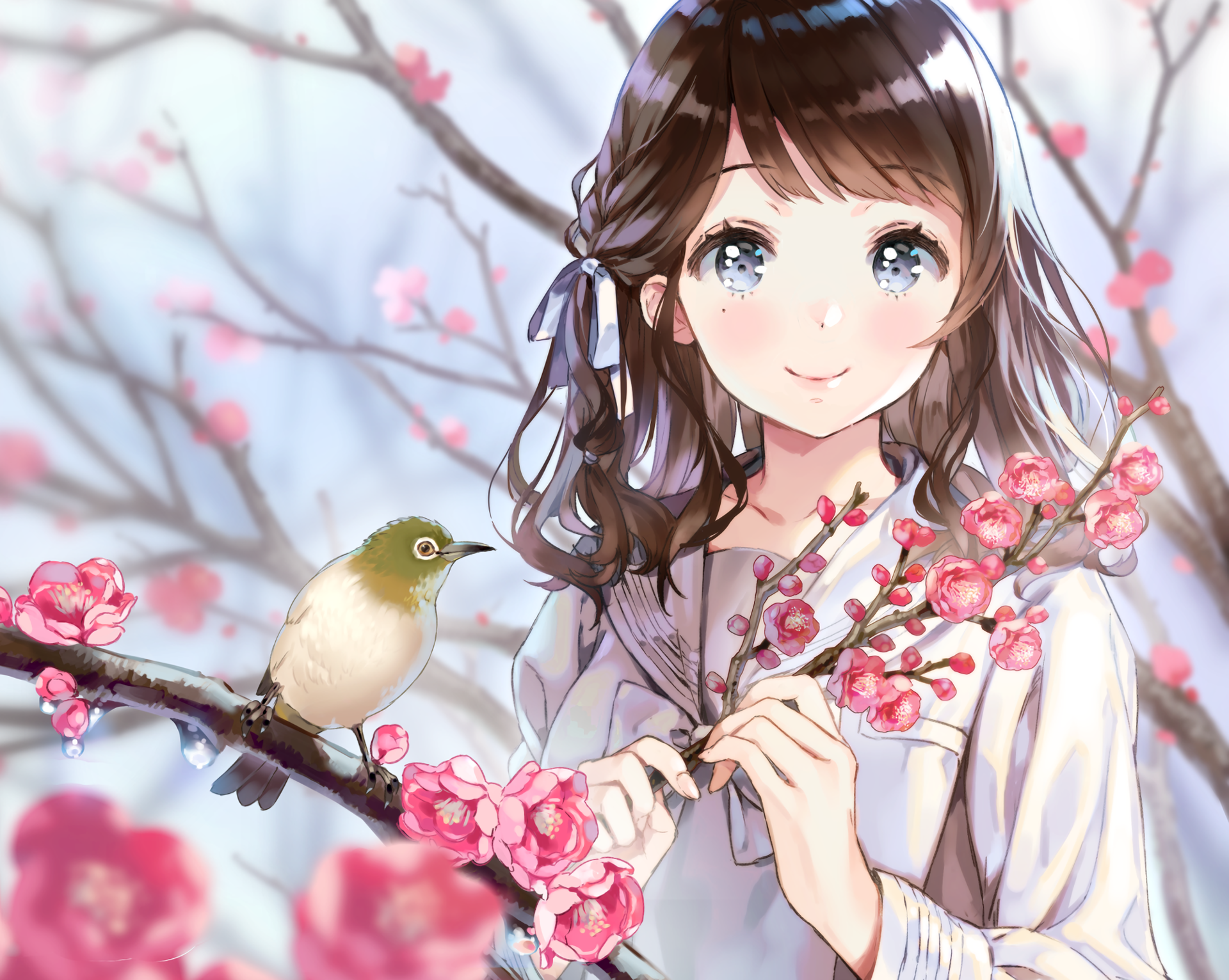 Anime Girl Smile Wallpaper gambar ke 1