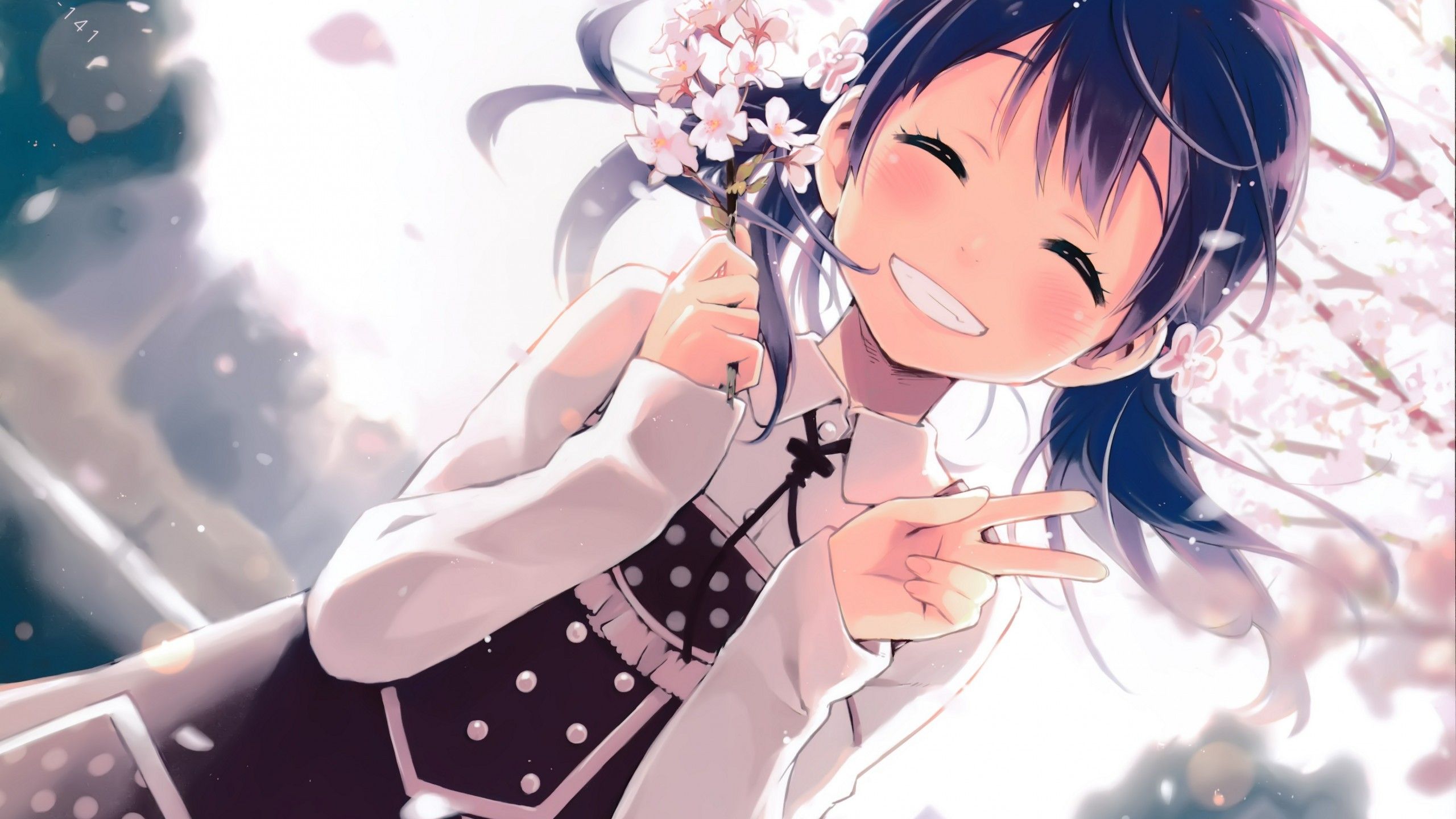 Anime Girl Smile Wallpaper gambar ke 11