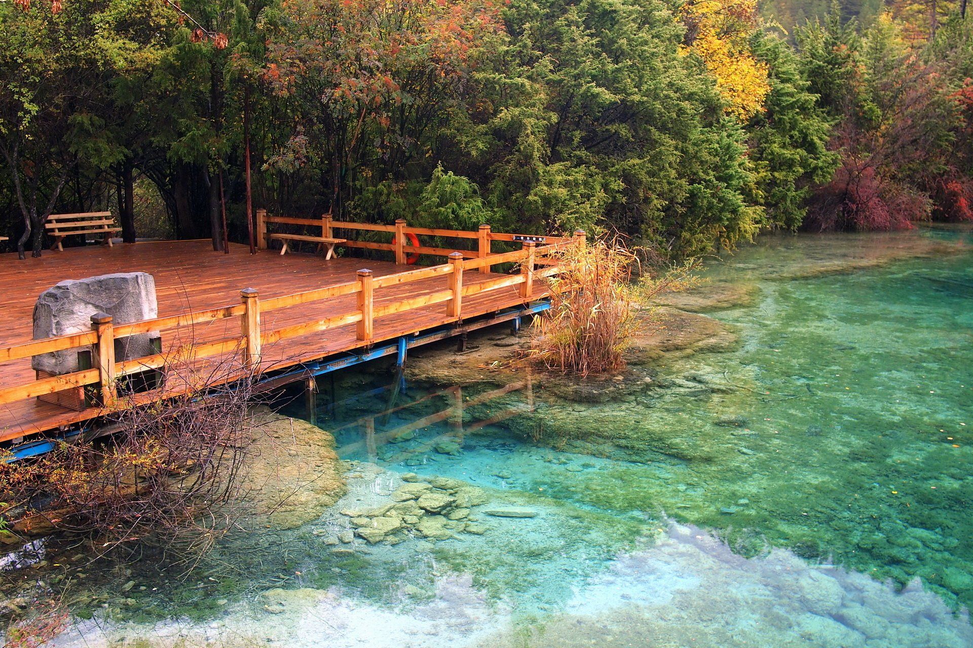 JiuZhaiGou Valley Sparkling Lake HD Wallpaper. Background Image