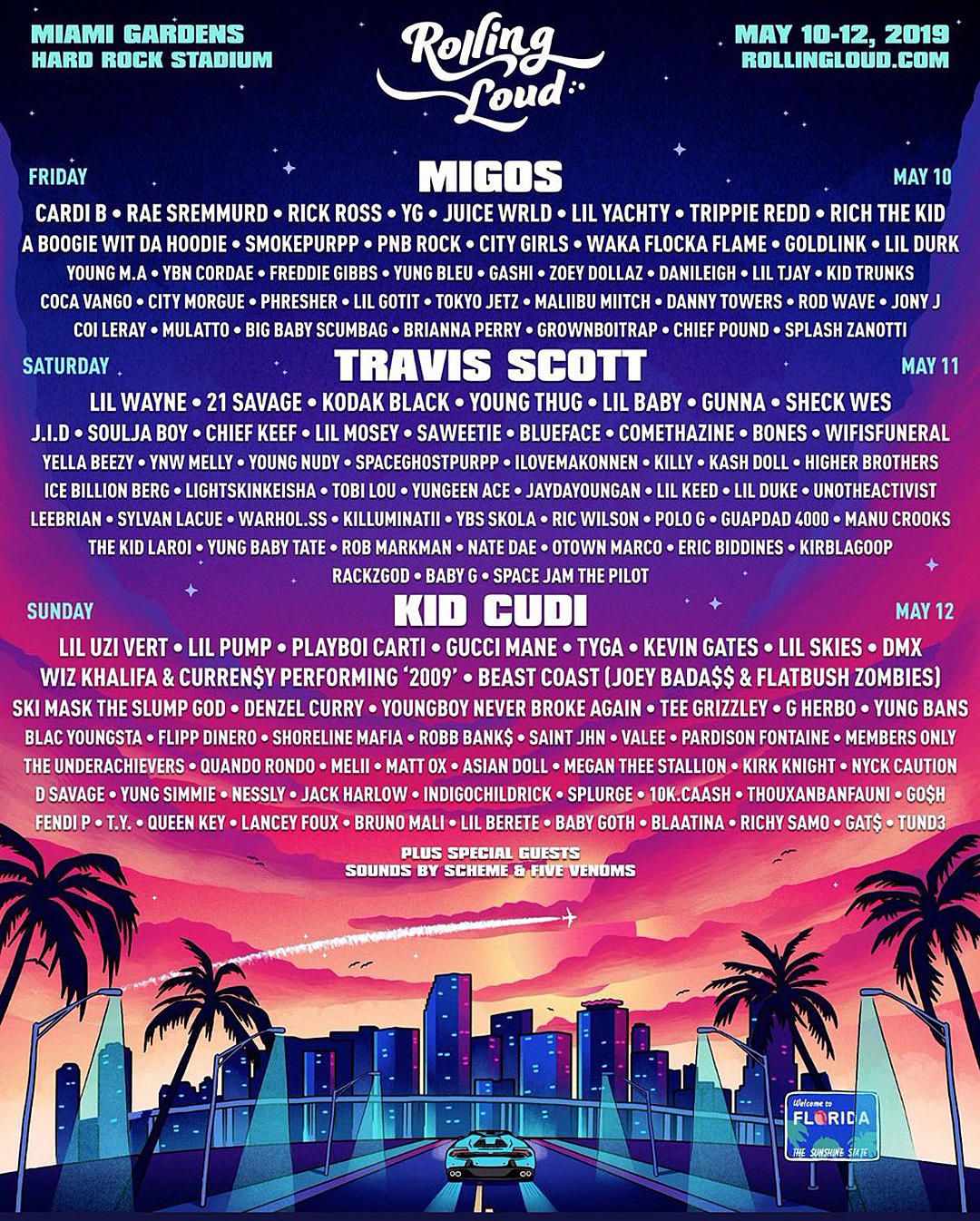 Free download Travis Scott Kid Cudi Migos to Headline 2019 Rolling Loud Miami [1080x1346] for your Desktop, Mobile & Tablet. Explore 2019 Rolling Loud Miami Wallpaper Rolling Loud