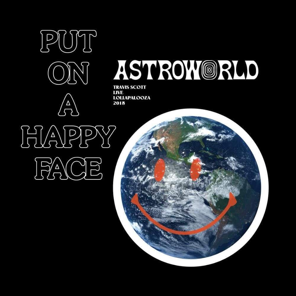 ASTROWORLD PUT ON A HAPPY FACE HOODIE. Happy face, Happy