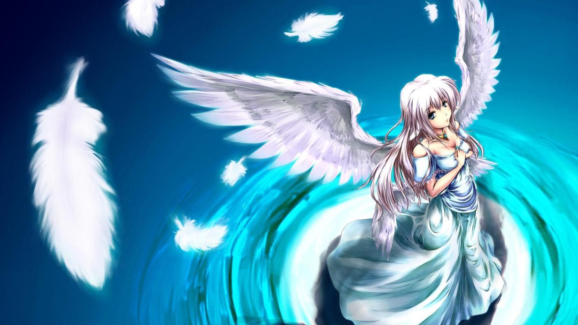 Anime Angel wings Wallpaper Download Free