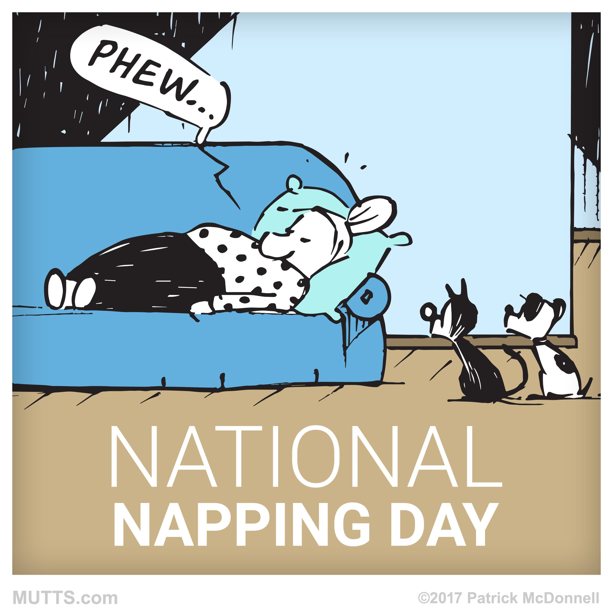 Today is National Napping Day! ZZzzzzzz. Mutts comics, Mutt, Nap day