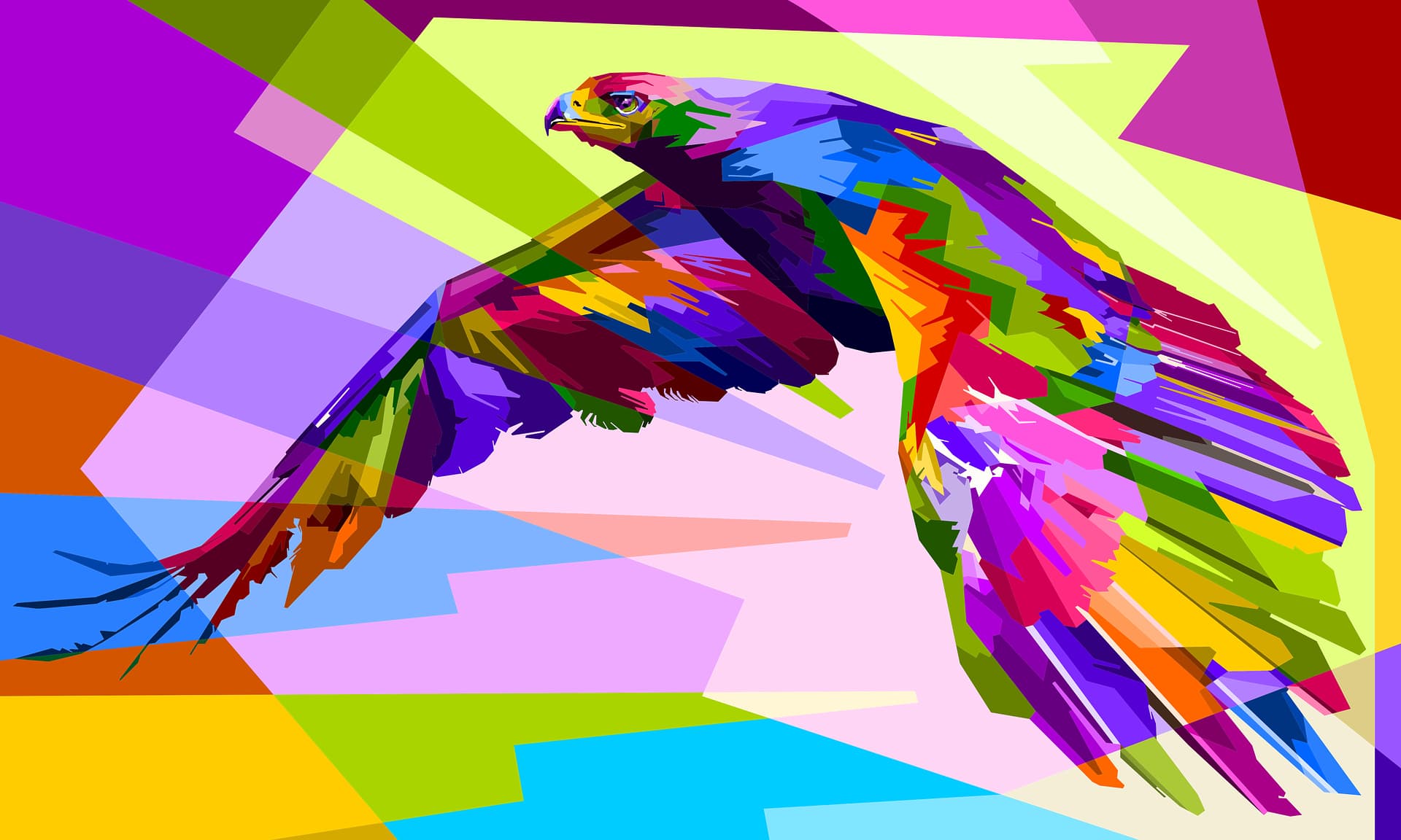 Wallpaper Of Artistic, Bird, Colorful, Colors, Eagle