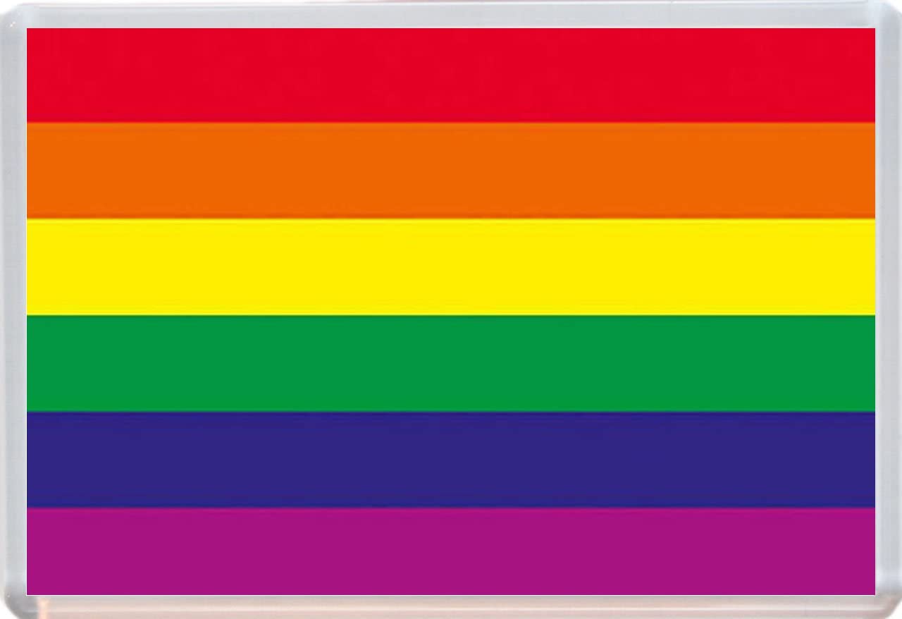 The Rainbow Flag Gay Pride Flag Fridge Magnet: Home & Kitchen