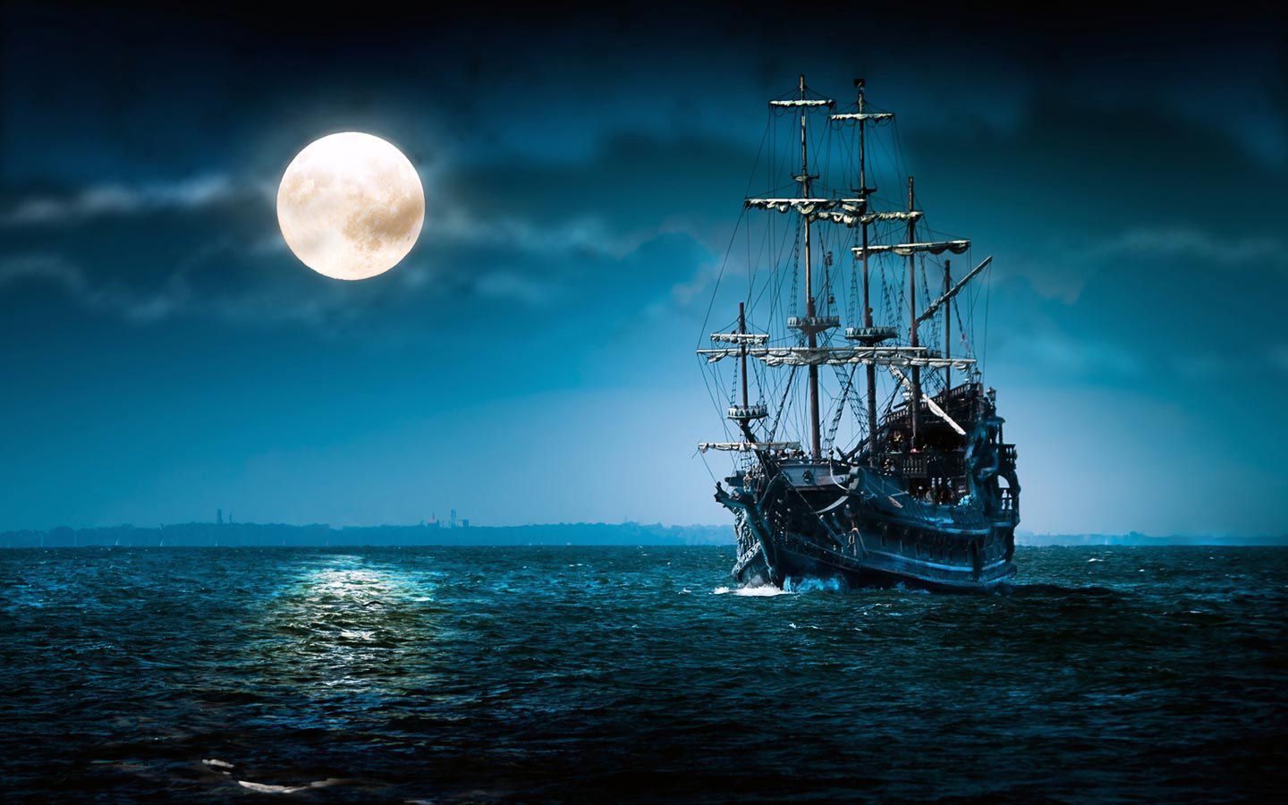 Pirate Ship Wallpaper Full HD. Sailing, Sailing