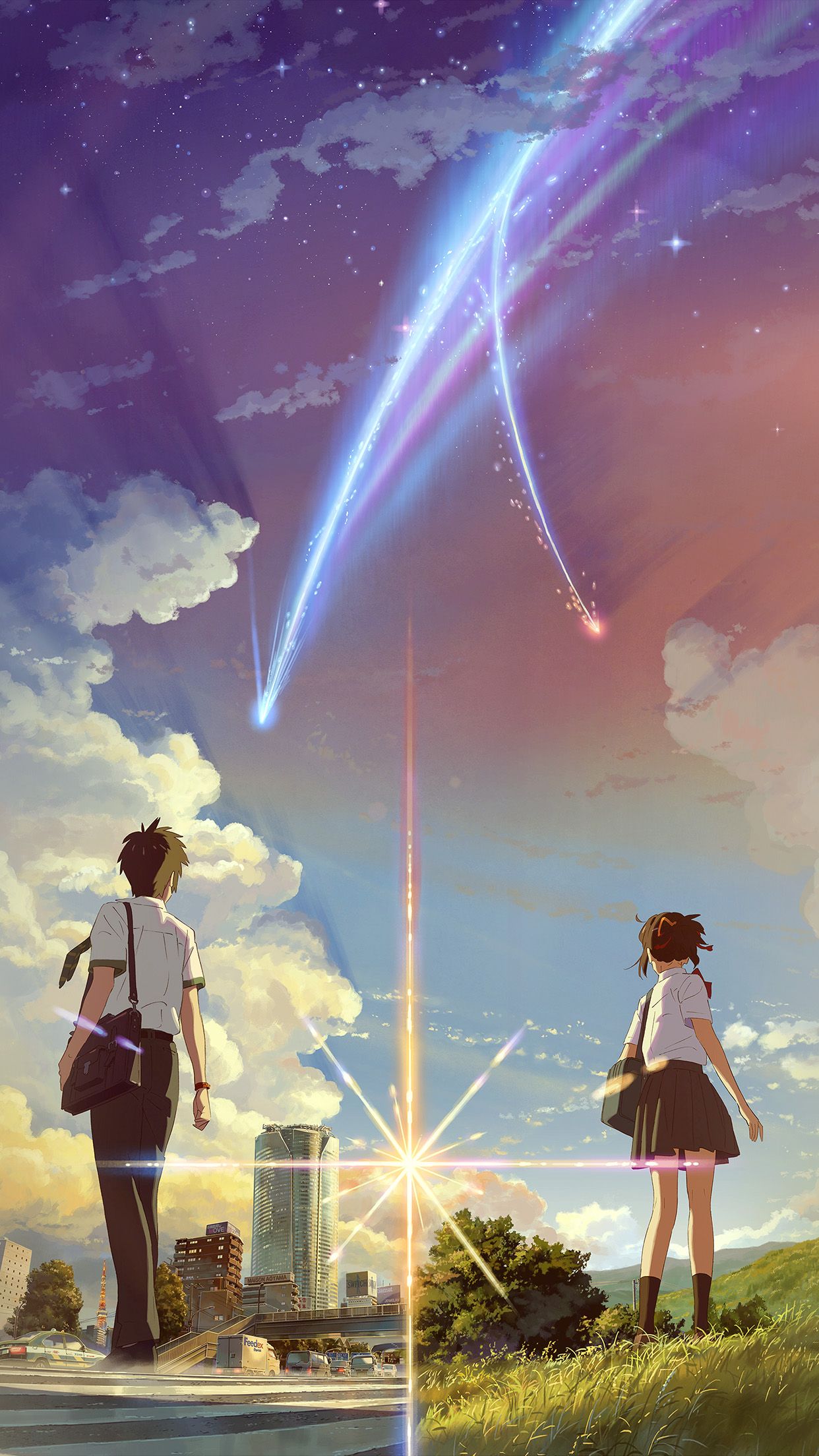 Kimi no Na wa Art Flames Android wallpaper HD wallpaper