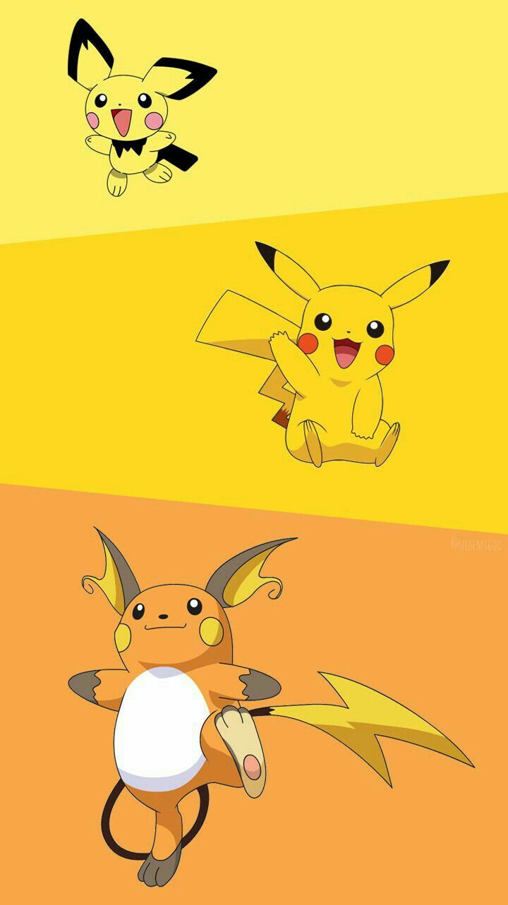 Pichu, Pikachu and Raichu