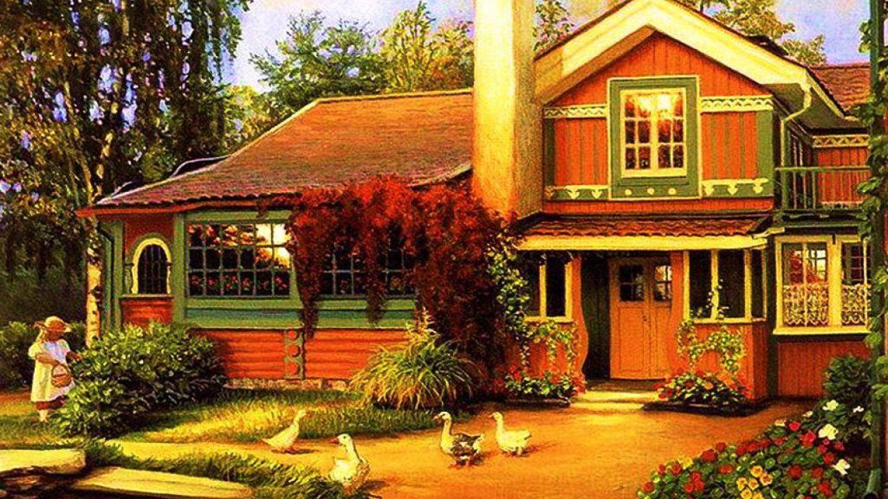 Beautiful, Country, Cottage, Widescreen, High, Resolution