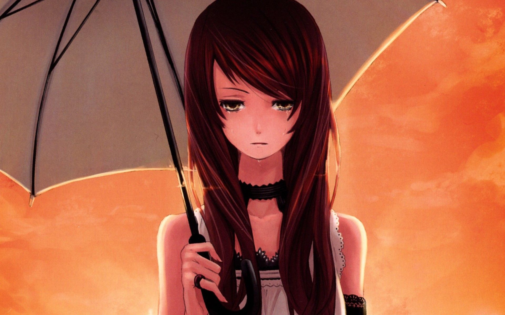 Sad Anime Girl 1080P Resolution HD 4k Wallpaper, Image