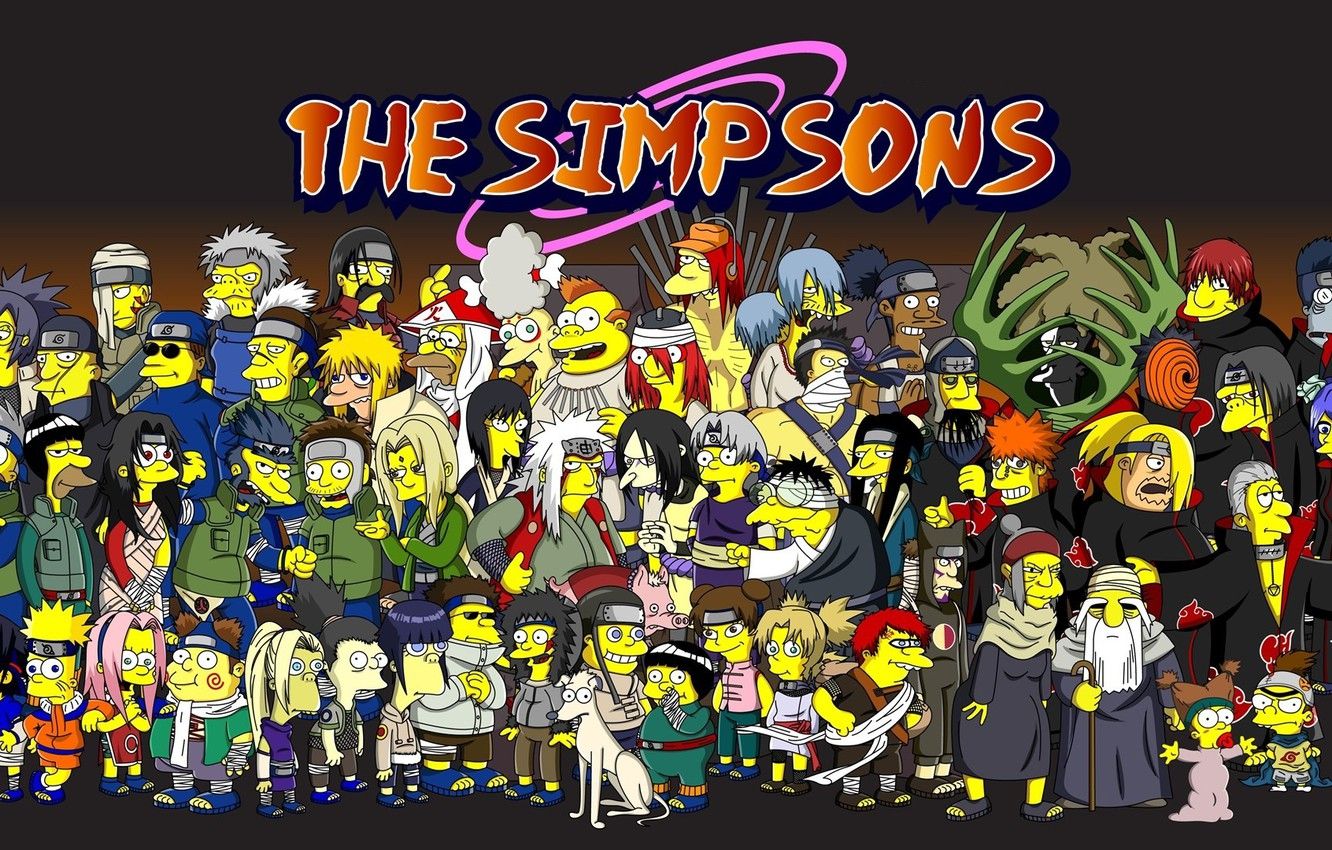 Wallpaper Naruto, Anime, Wallpaper, Akatsuki, The Simpsons