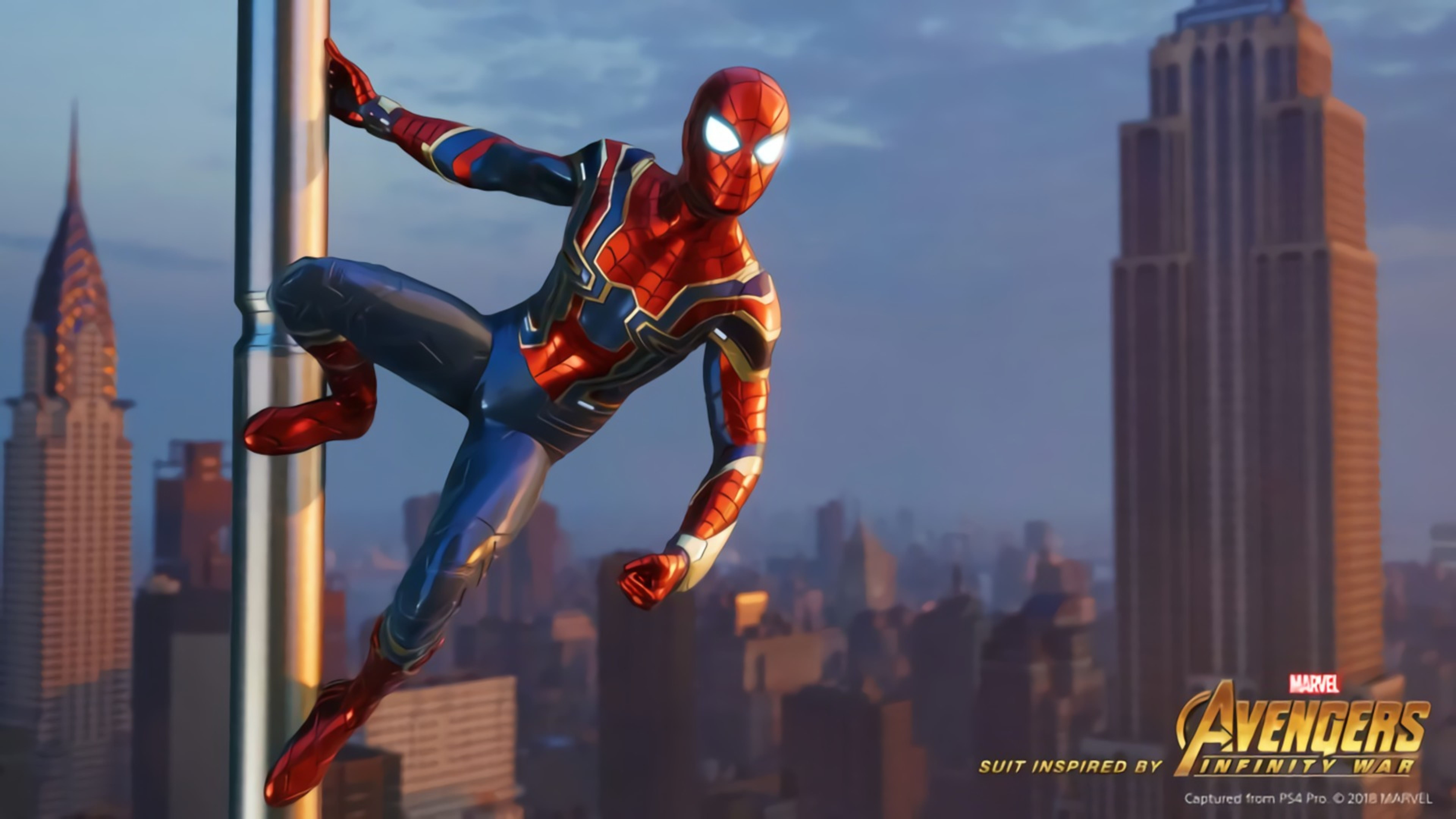 Avengers Infinity War Iron Spider In Spider Man Game 8K