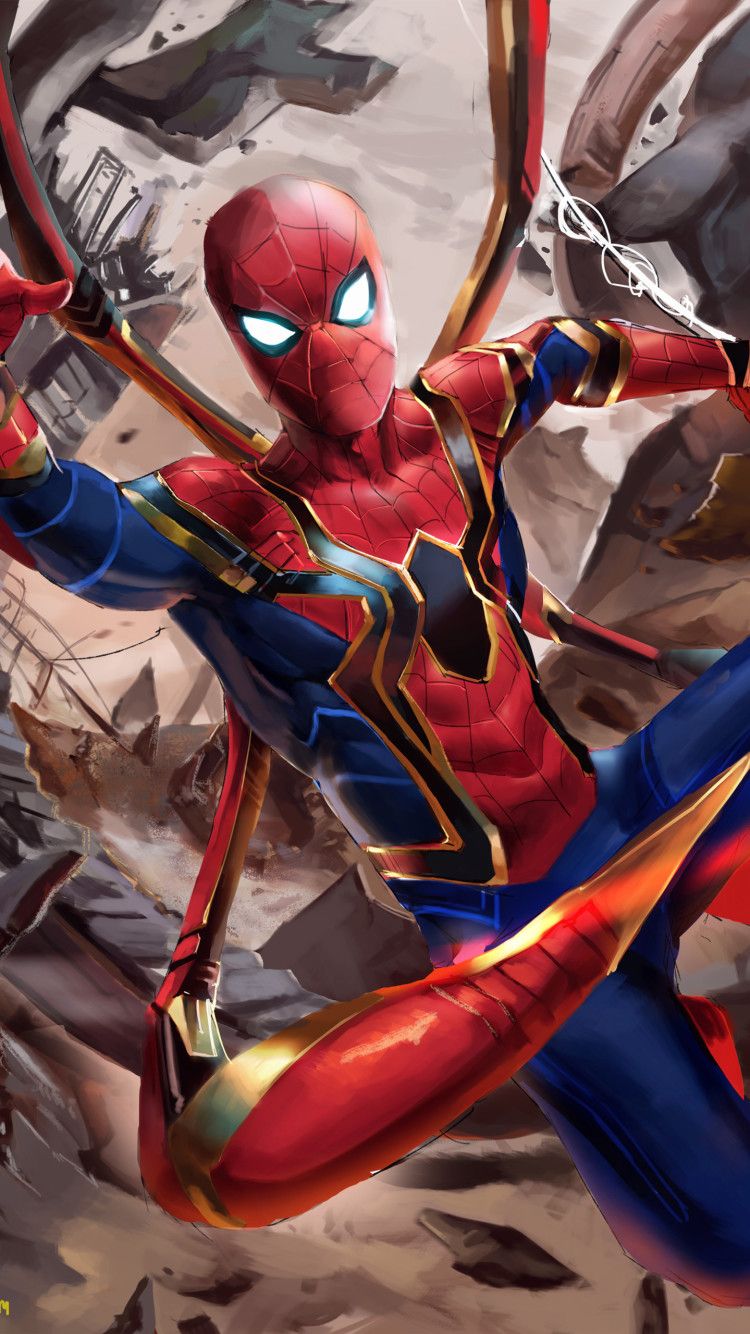 Iron Spider Suit In Avengers Infinity War iPhone 6