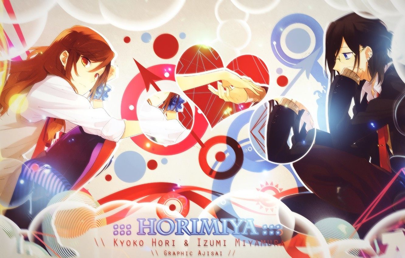 Wallpaper romance, anime, art, pair, Horimiya image for desktop