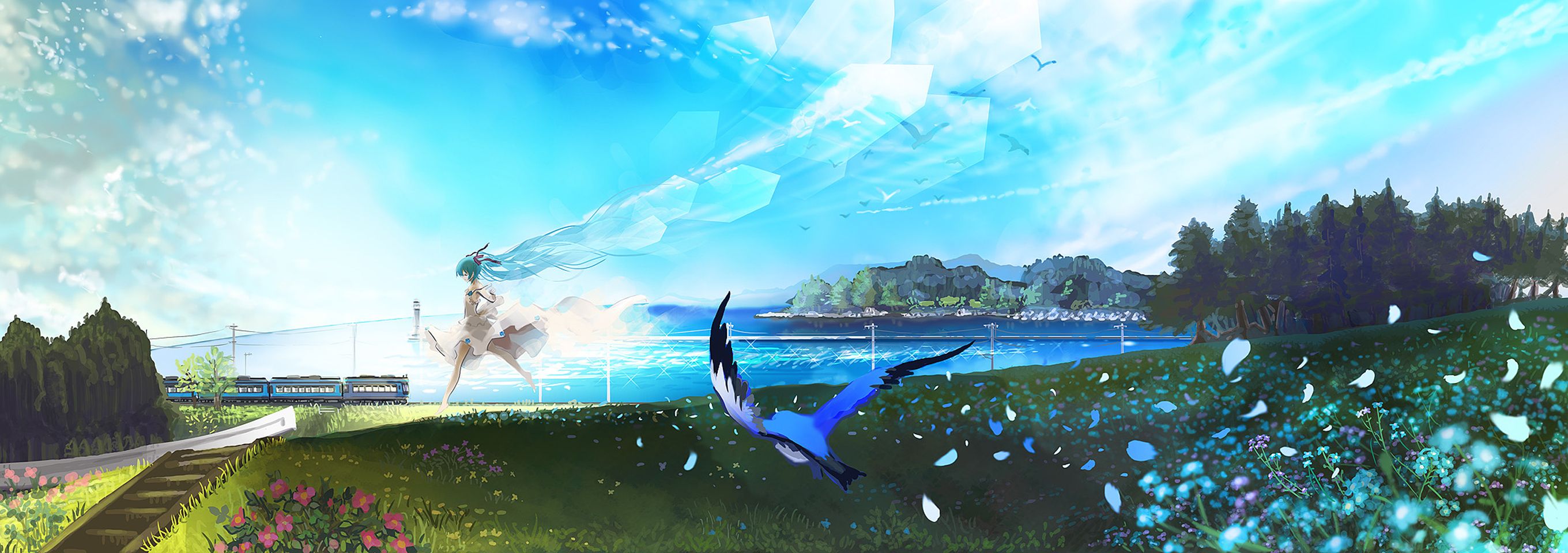 Free download Anime Landscape HD Wallpaper Part 2 DOWNLOAD Anime Landscape HD [2720x960] for your Desktop, Mobile & Tablet. Explore Anime Scenery Wallpaper. Scenery Wallpaper Background, HD Scenery Wallpaper